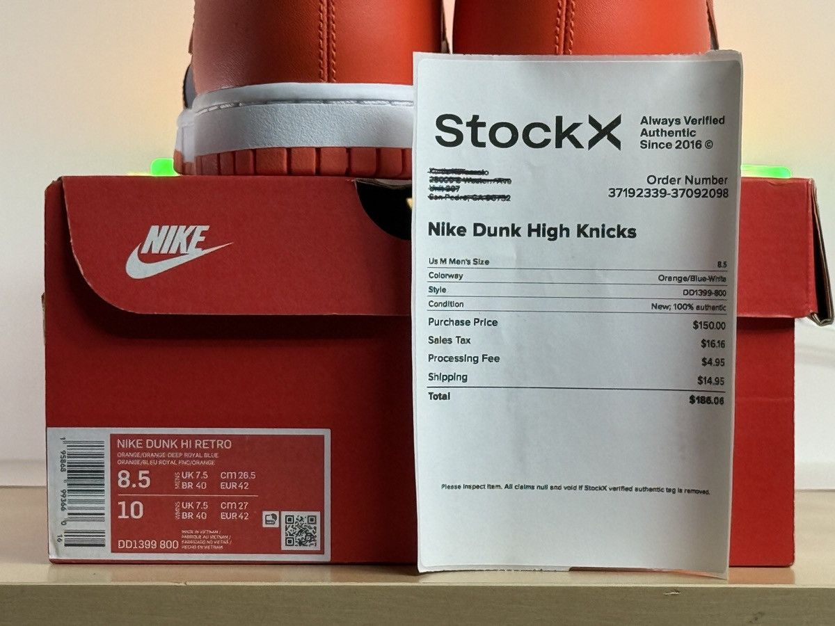 Nike Nike Dunk High “Knicks” Size US 8.5 / EU 41-42 - 6 Thumbnail