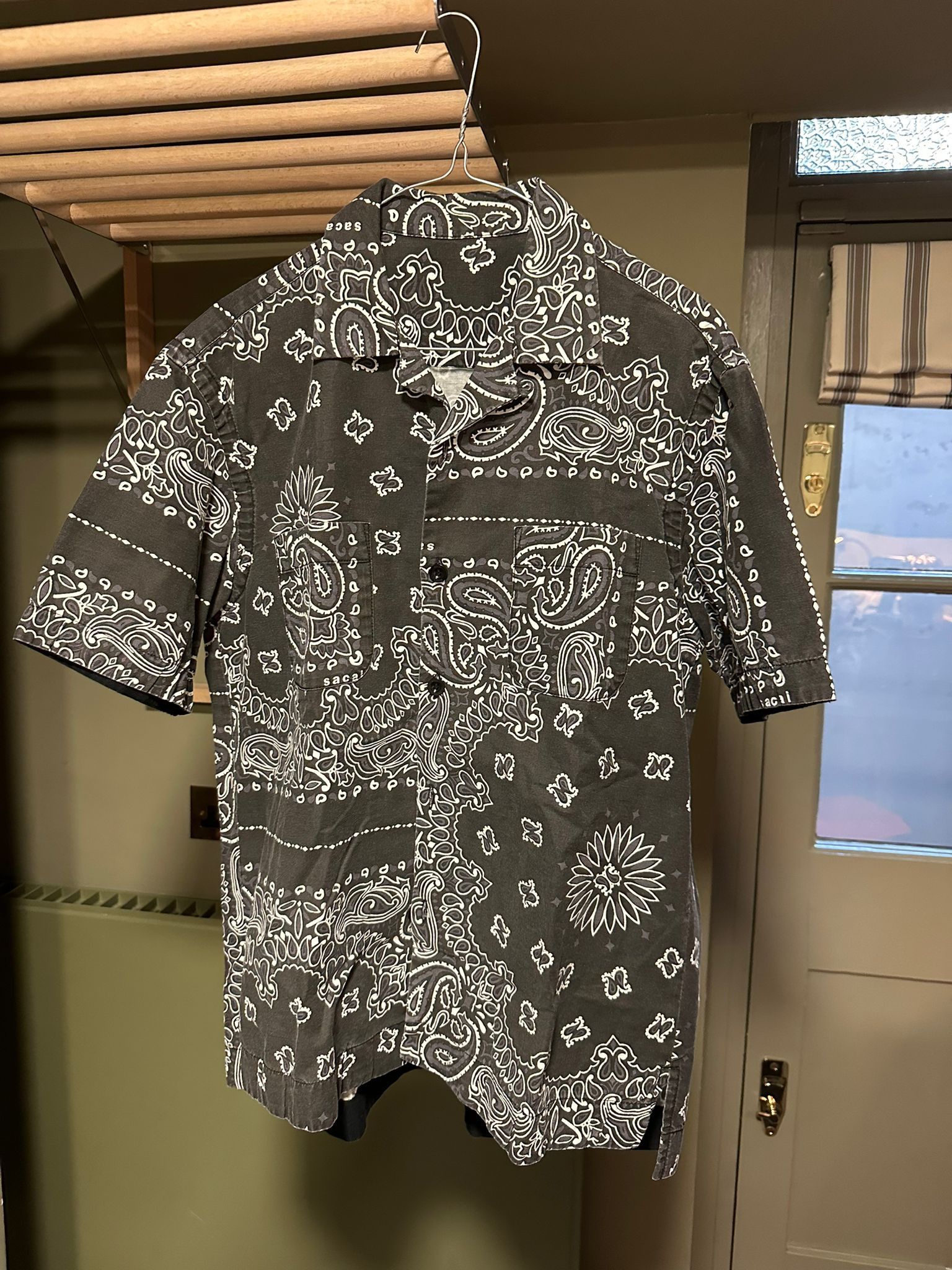 Sacai Bandana Print Short-Sleeve Shirt