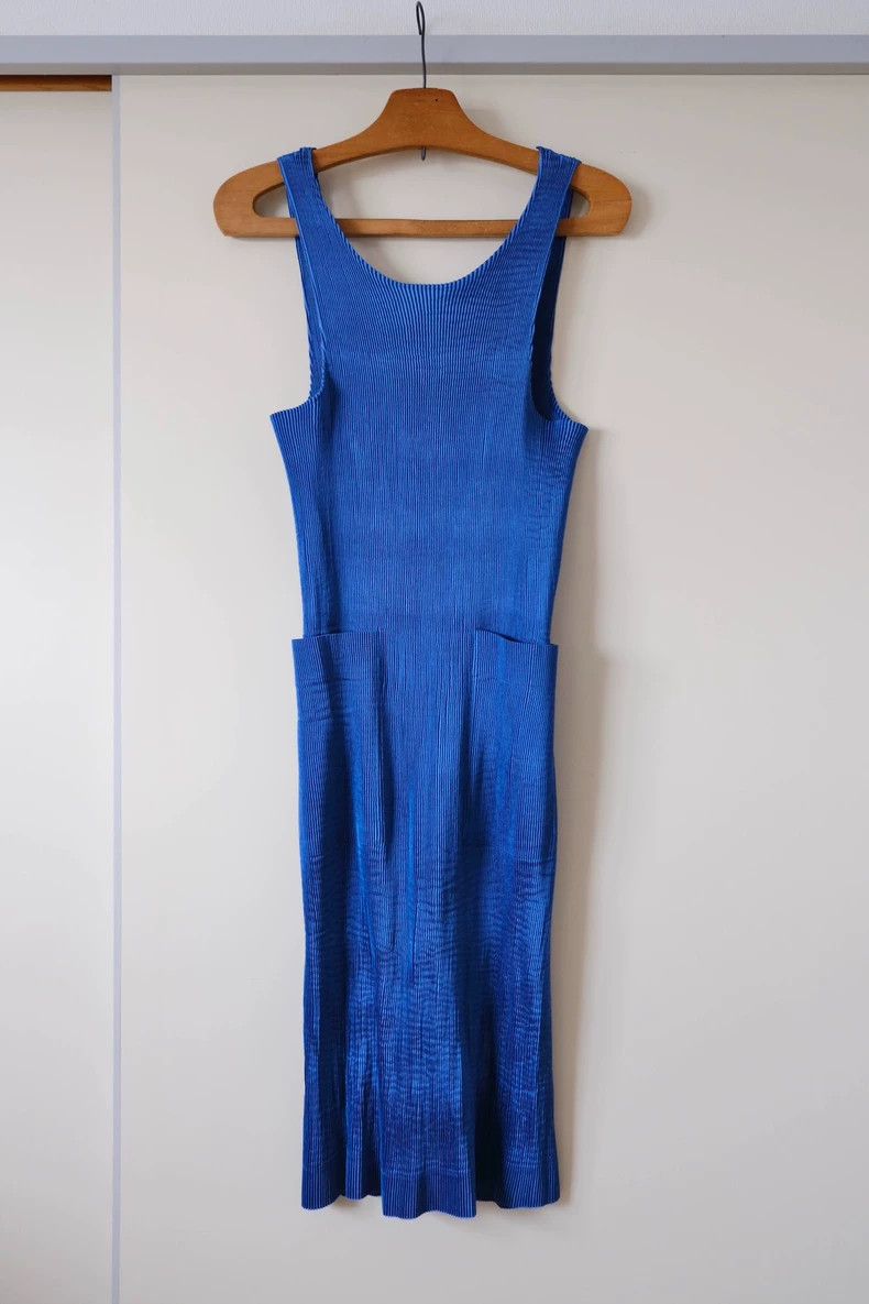Issey Miyake Issey Miyake Blue pleated vest dress Size M / US 6-8 / IT 42-44 - 1 Thumbnail