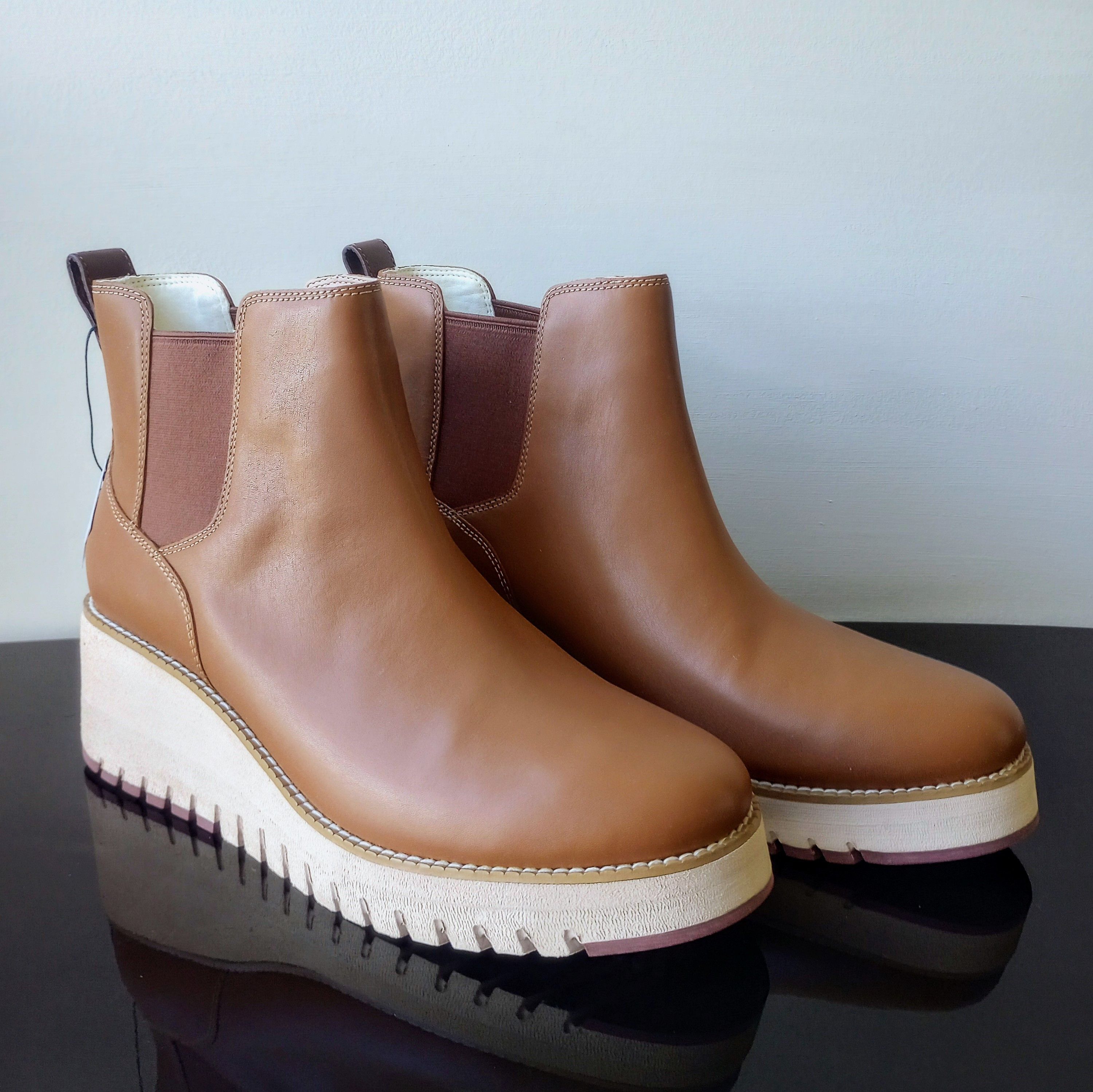 Cole Haan Cole Haan Women ZeroGrand City Wedge Waterproof Chelsea Boot Size US 9.5 / IT 39.5 - 2 Thumbnail