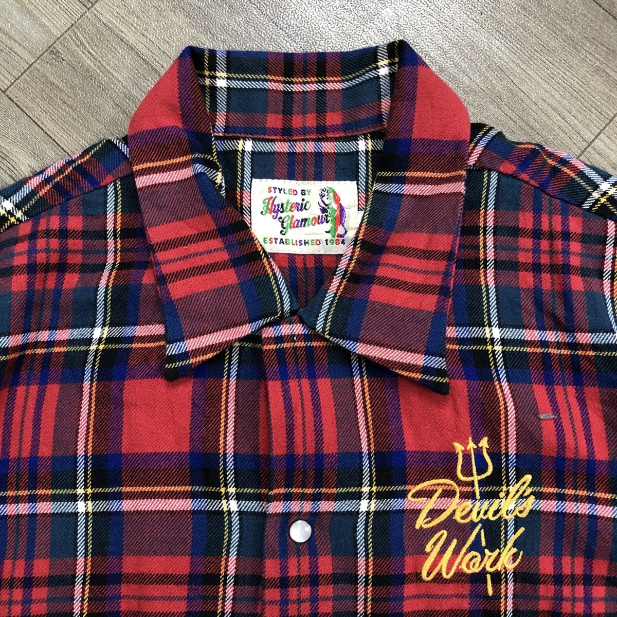 Hysteric Glamour × Japanese Brand Vintage Hysteric Glamour Rockin Bones Flannel Shirt Women Size M / US 6-8 / IT 42-44 - 11 Thumbnail
