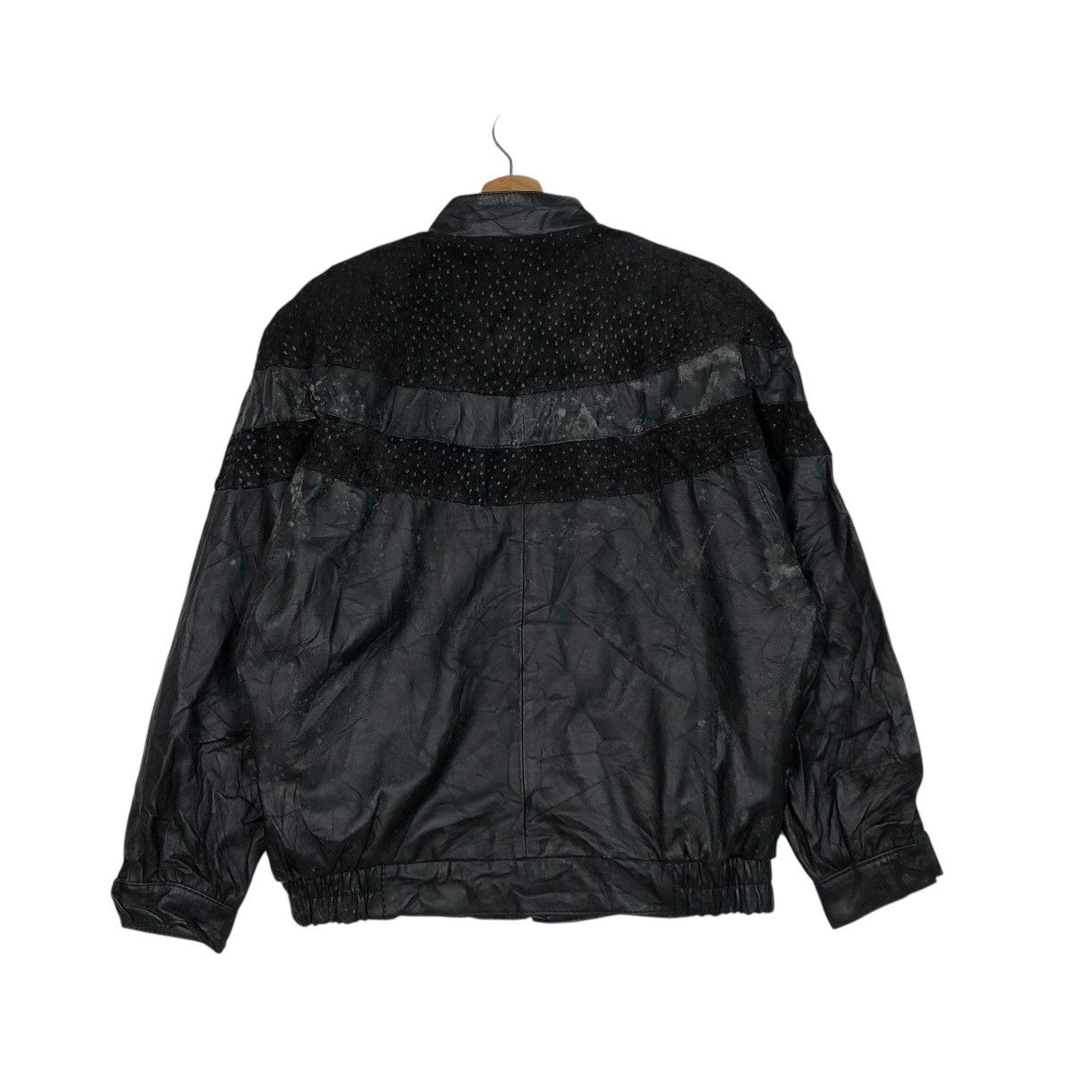 Genuine Leather 🔥VINTAGE UNBRANDED LEATHER BOMBER JACKET ISSEY MIYAKE Size US M / EU 48-50 / 2 - 10 Thumbnail