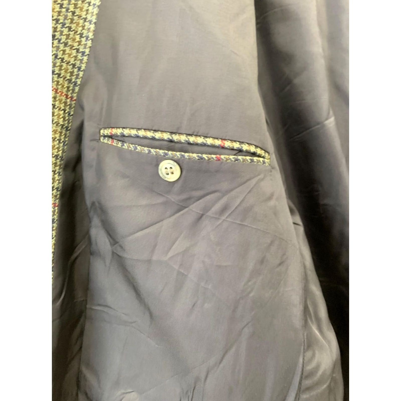 Paul Smith VINTAGE Paul Smith Tailor Blazer Mens 48R Brown Houndstooth Tweed Wool Sport Coat Mens XL Size 48R - 6 Thumbnail
