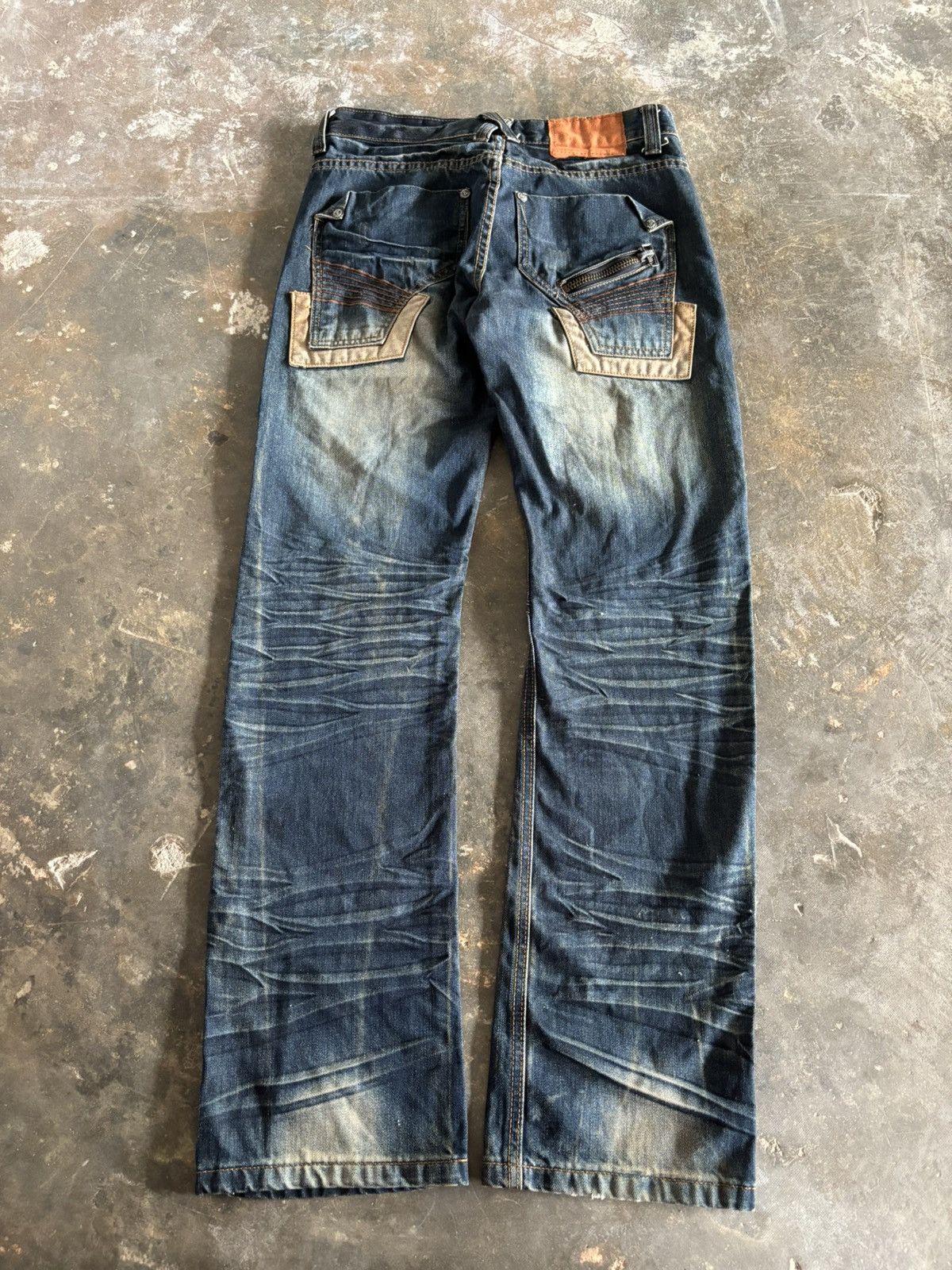 Hysteric Glamour Washed rusty whiskered jeans western bikers style grunge Size US 30 / EU 46 - 11 Thumbnail
