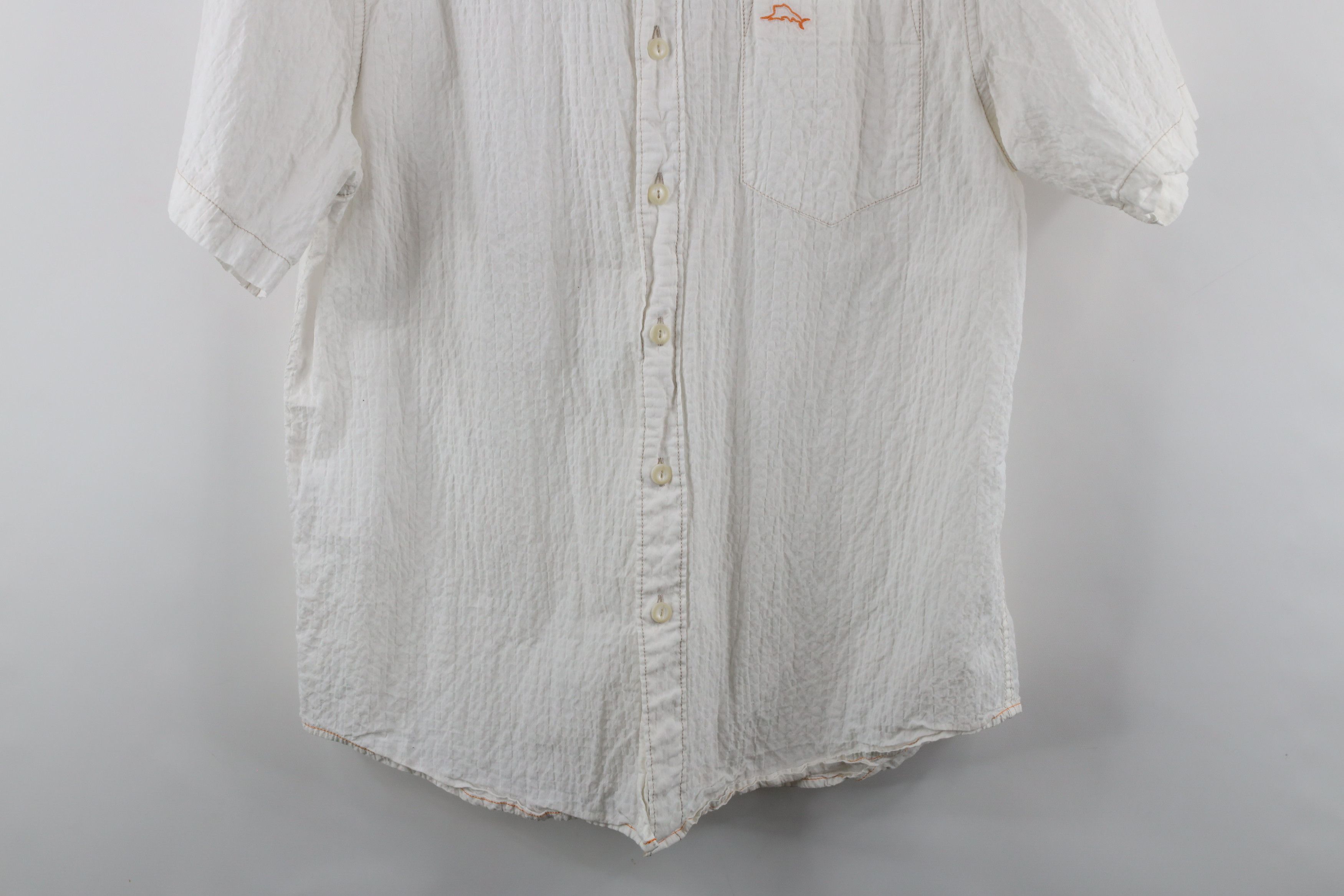 Tommy Bahama × Vintage Tommy Bahama Seersucker Short Sleeve Collared Button Shirt Size US M / EU 48-50 / 2 - 3 Thumbnail