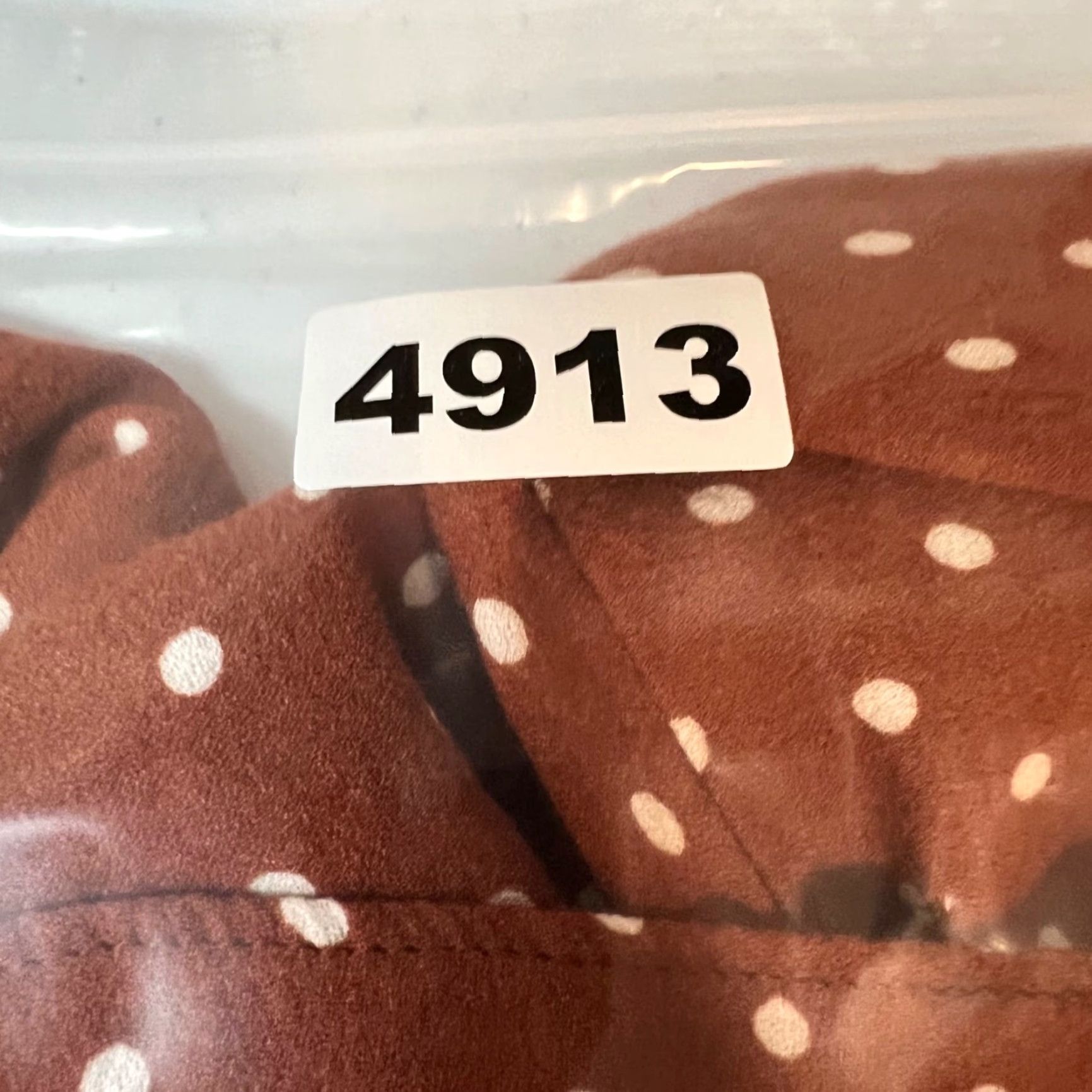 Vintage AFRM Womens Midi Rust Polka Dot Dress With Side Slit Back Cutout Size M / US 6-8 / IT 42-44 - 7 Thumbnail