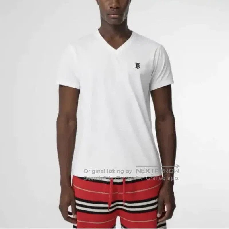 Burberry Burberry Men's White Cotton Embroidered T. Size US M / EU 48-50 / 2 - 5 Thumbnail