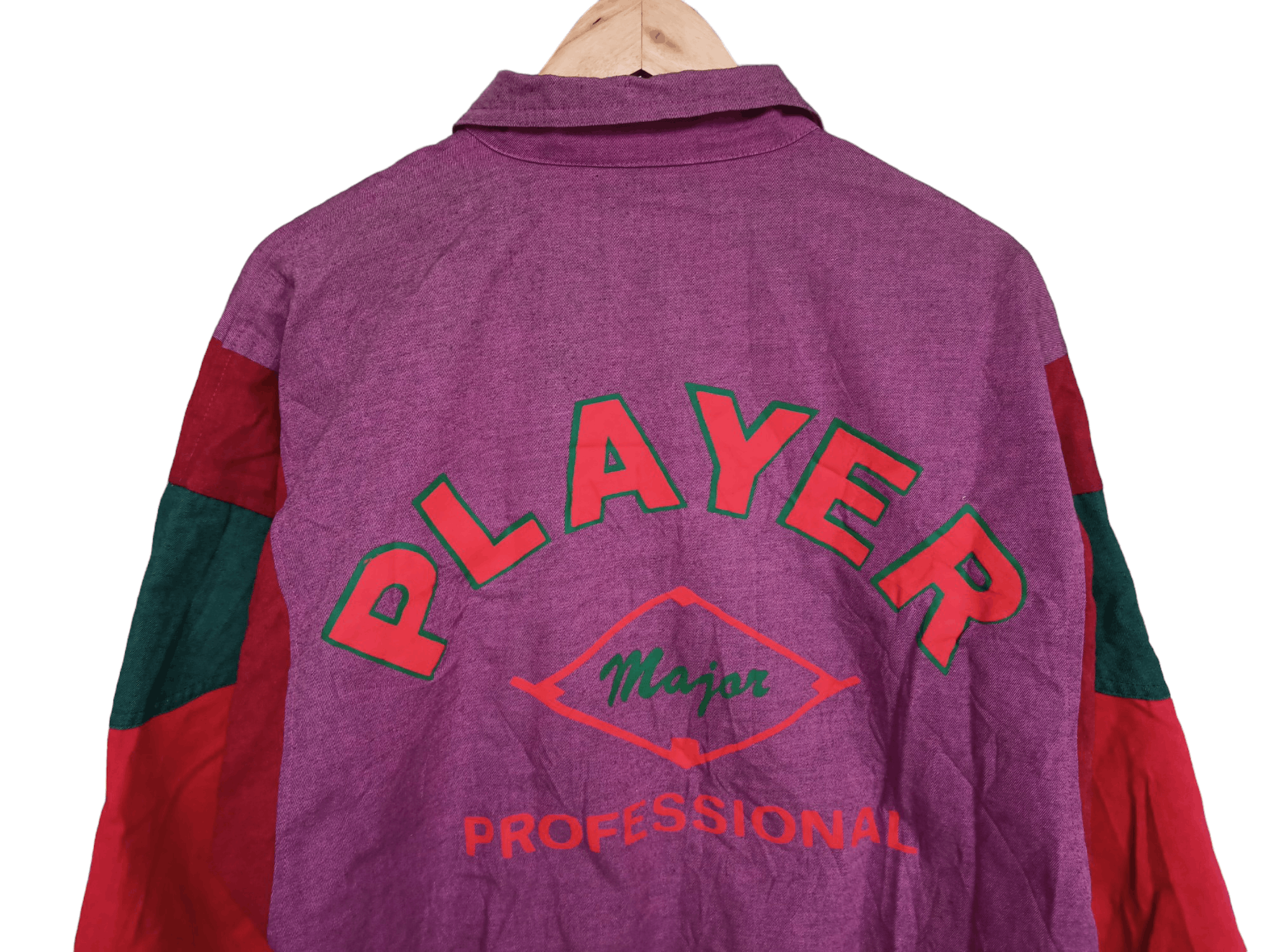Vintage A.T Player Bomber Jacket Big Spellout At The Back Size US L / EU 52-54 / 3 - 19 Thumbnail