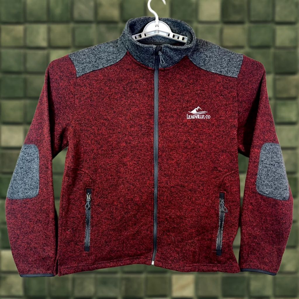 CO Renegade Men’s L Red Fleece Bomber Jacket Zip-Up Embroidered Leadville Co Club Size US L / EU 52-54 / 3 - 1 Thumbnail