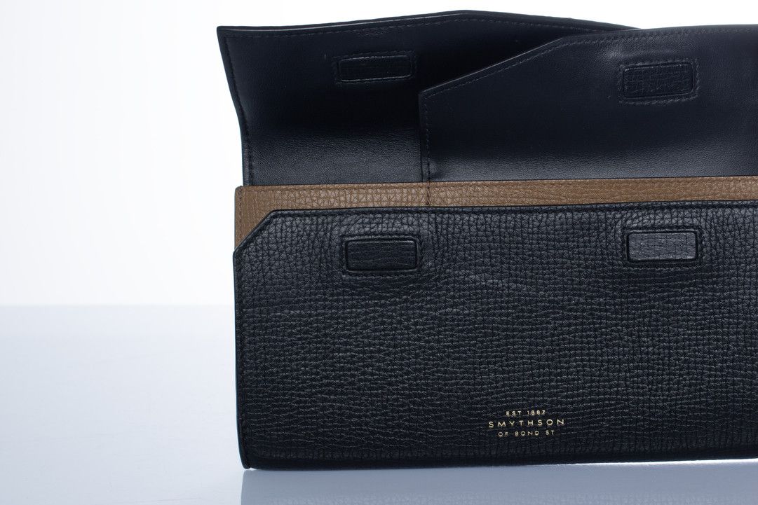 Smythson Smythson, black and brown leather wallet Size ONE SIZE - 9 Thumbnail