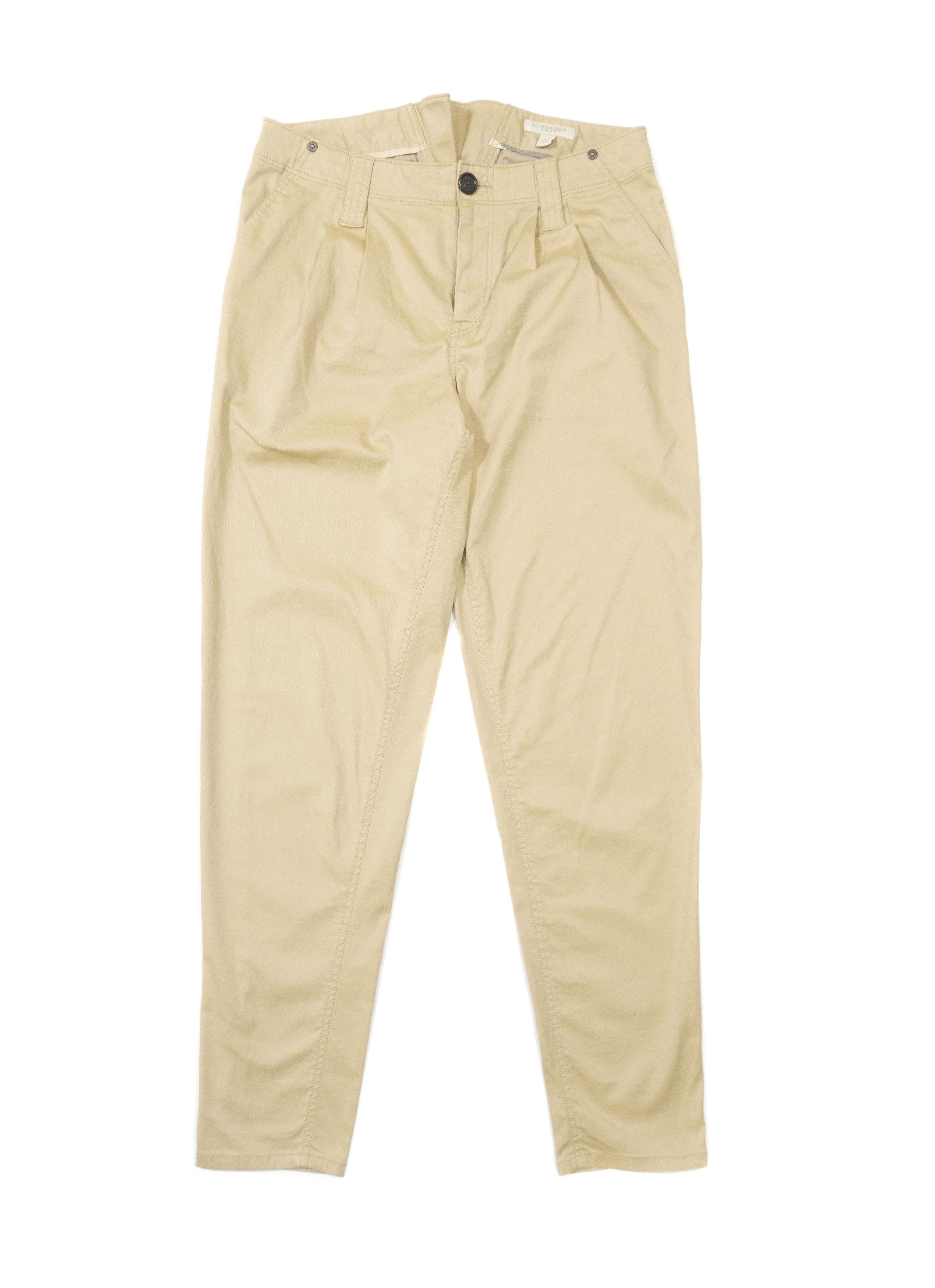 Burberry Brit Chino Pants Adjustable Cinch-Back Waist Size 27" / US 4 / IT 40 - 1 Thumbnail