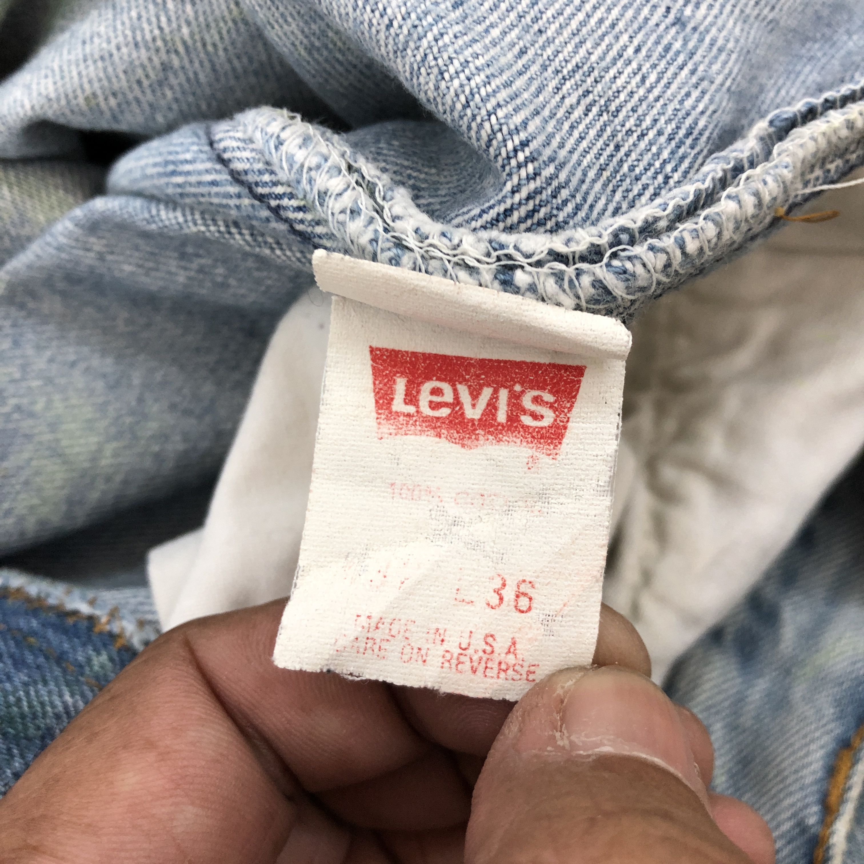 Levi's Vintage 90s Levis 501xx Jeans Dirty Levis Light Wash Pants Size US 30 / EU 46 - 9 Thumbnail