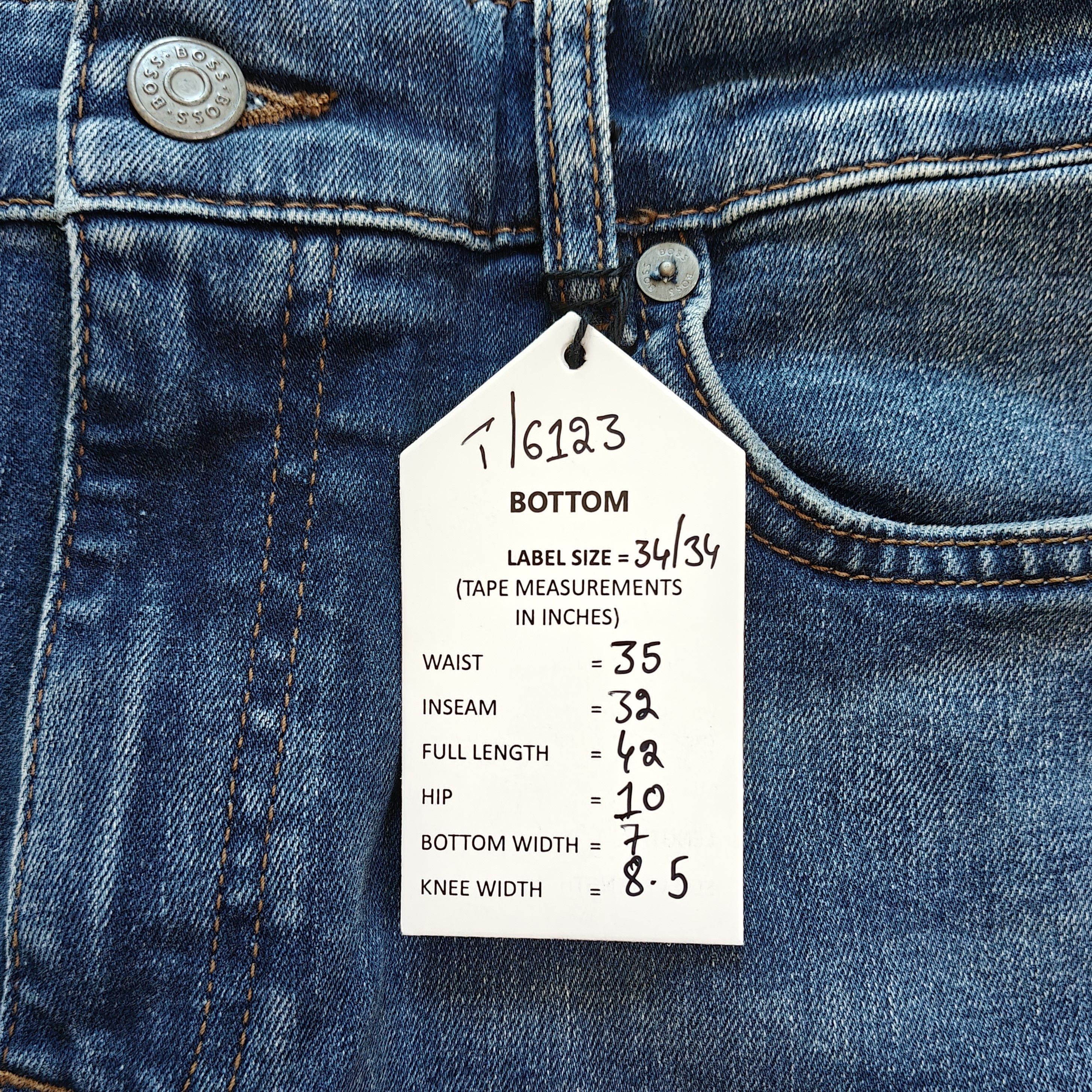 Hugo Boss HUGO BOSS DELAWARE Slim fit men's Jeans Free Shipping T/6123 Size US 34 / EU 50 - 14 Thumbnail