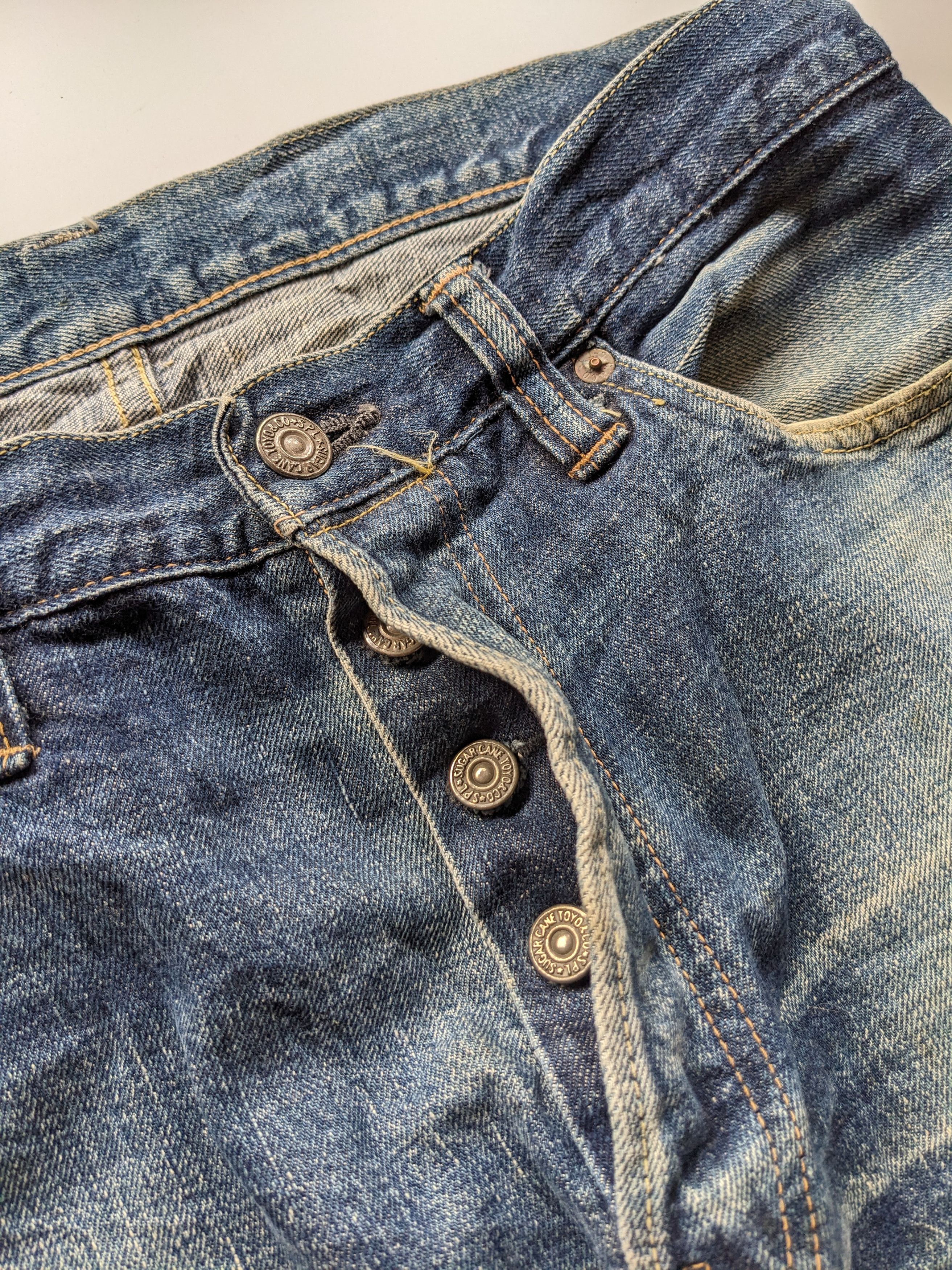 Sugar Cane Sugar Cane faded jeans selvedge jeans Size US 34 / EU 50 - 5 Thumbnail