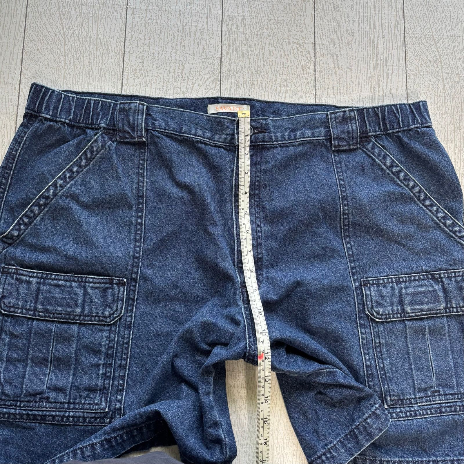 Savane Savane Men’s Lightweight Denim Shorts Size 42 Cotton Zip Fly Size US 42 / EU 58 - 4 Thumbnail