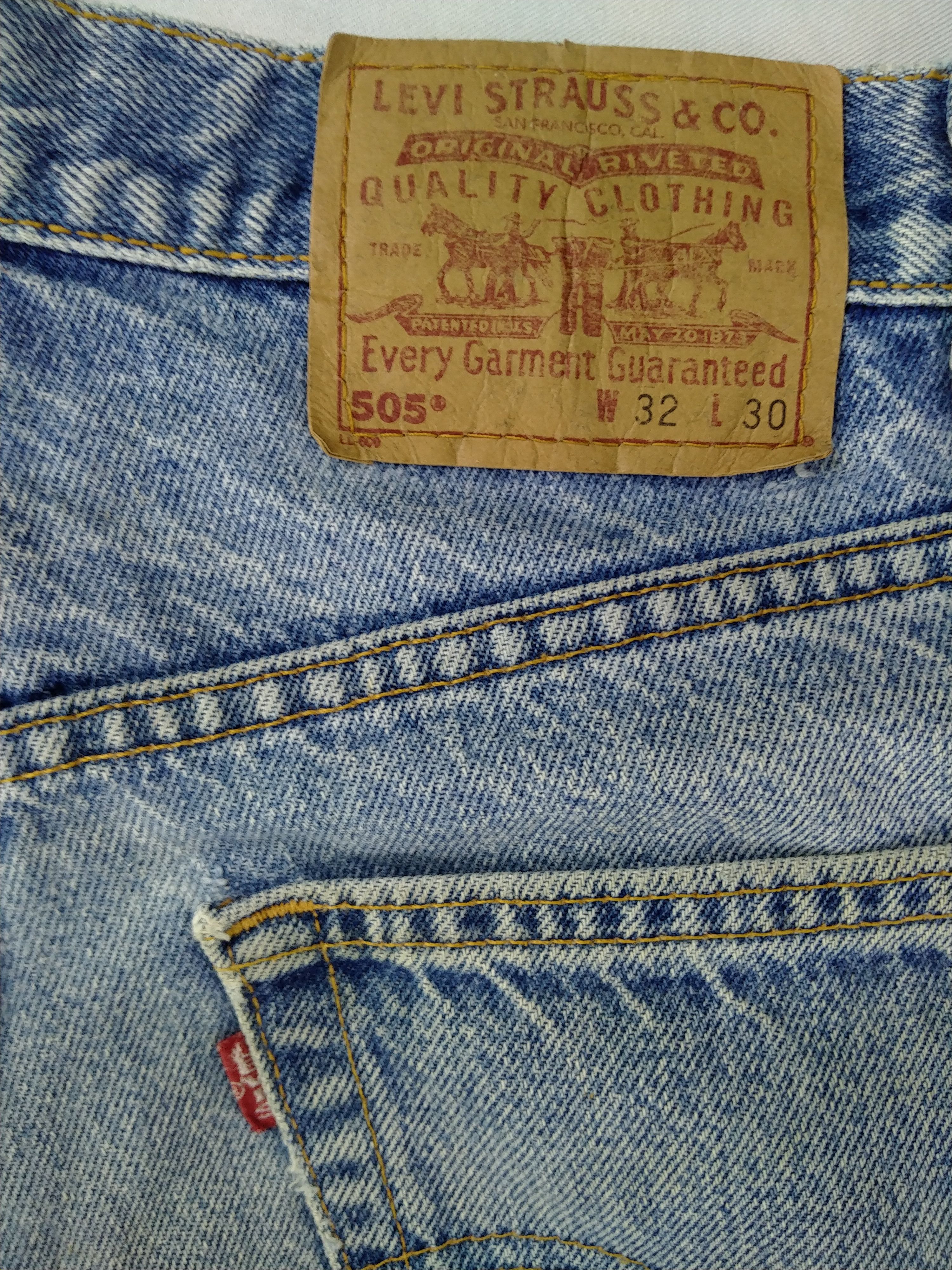 Levi's 90s Dirty Blue Vintage Levi's USA 505 32x29.5 Denim -JN874 Size US 32 / EU 48 - 10 Thumbnail