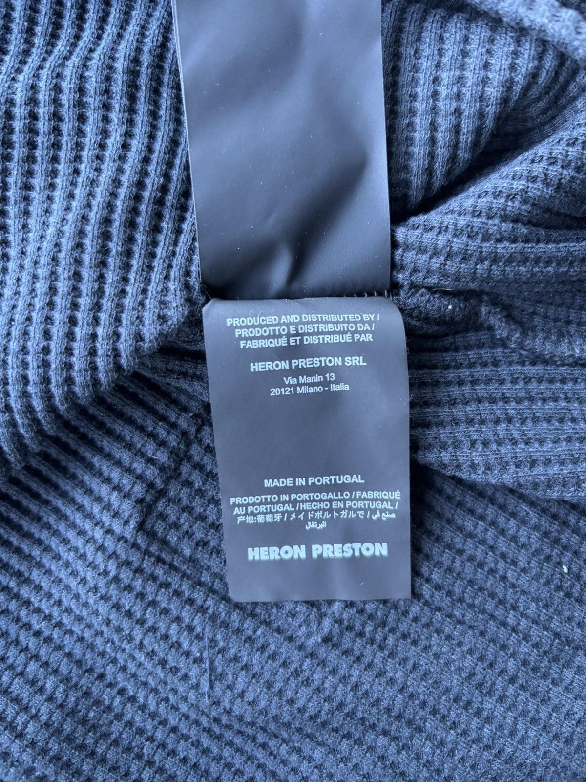 Heron Preston Heron Preston Waffle Knit Printed Sweater Size US XL / EU 56 / 4 - 8 Thumbnail
