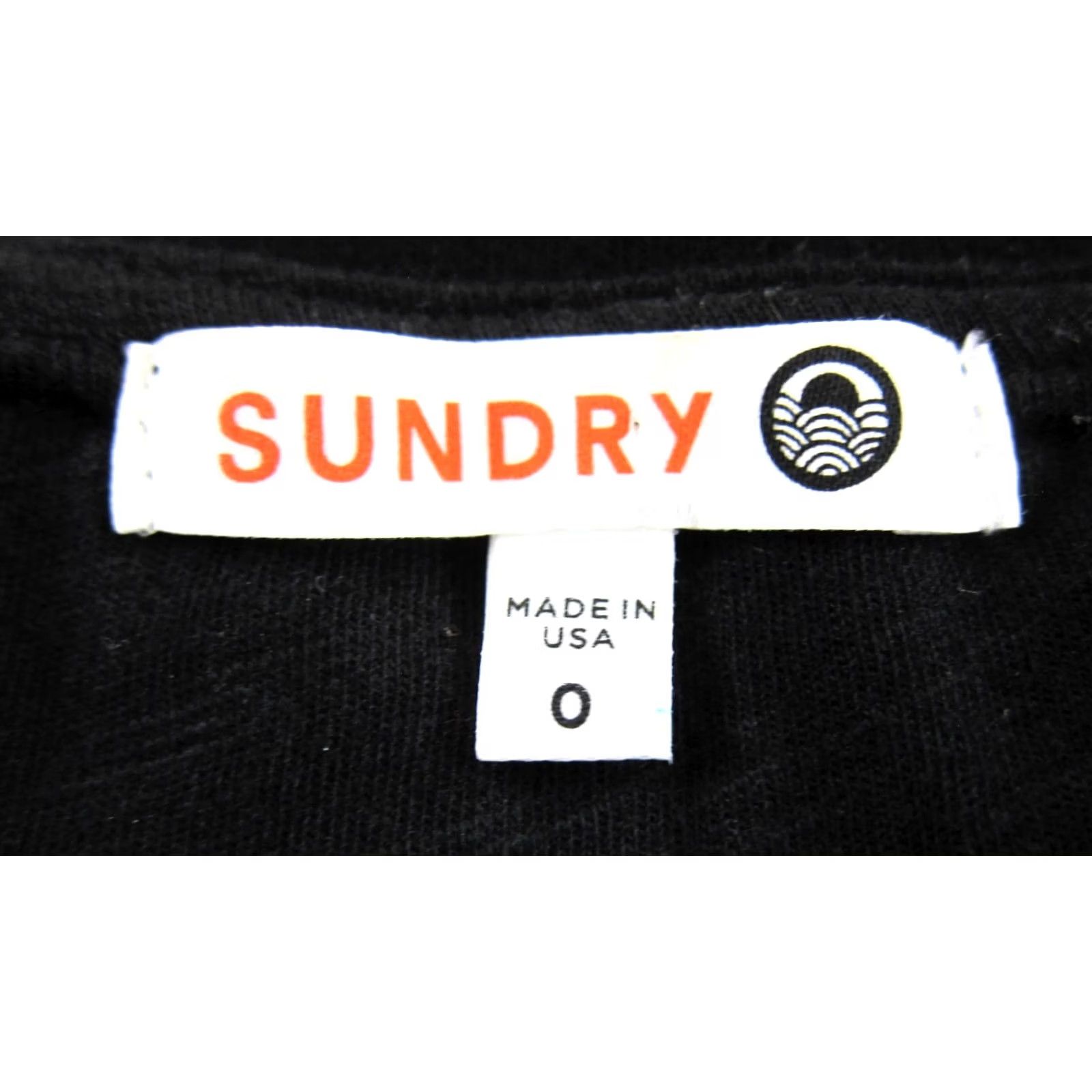 Sundry SUNDRY Black White Striped Cotton Stretch Jersey Short Sleeve Ruched Dress 0 Size XS / US 0-2 / IT 36-38 - 4 Thumbnail