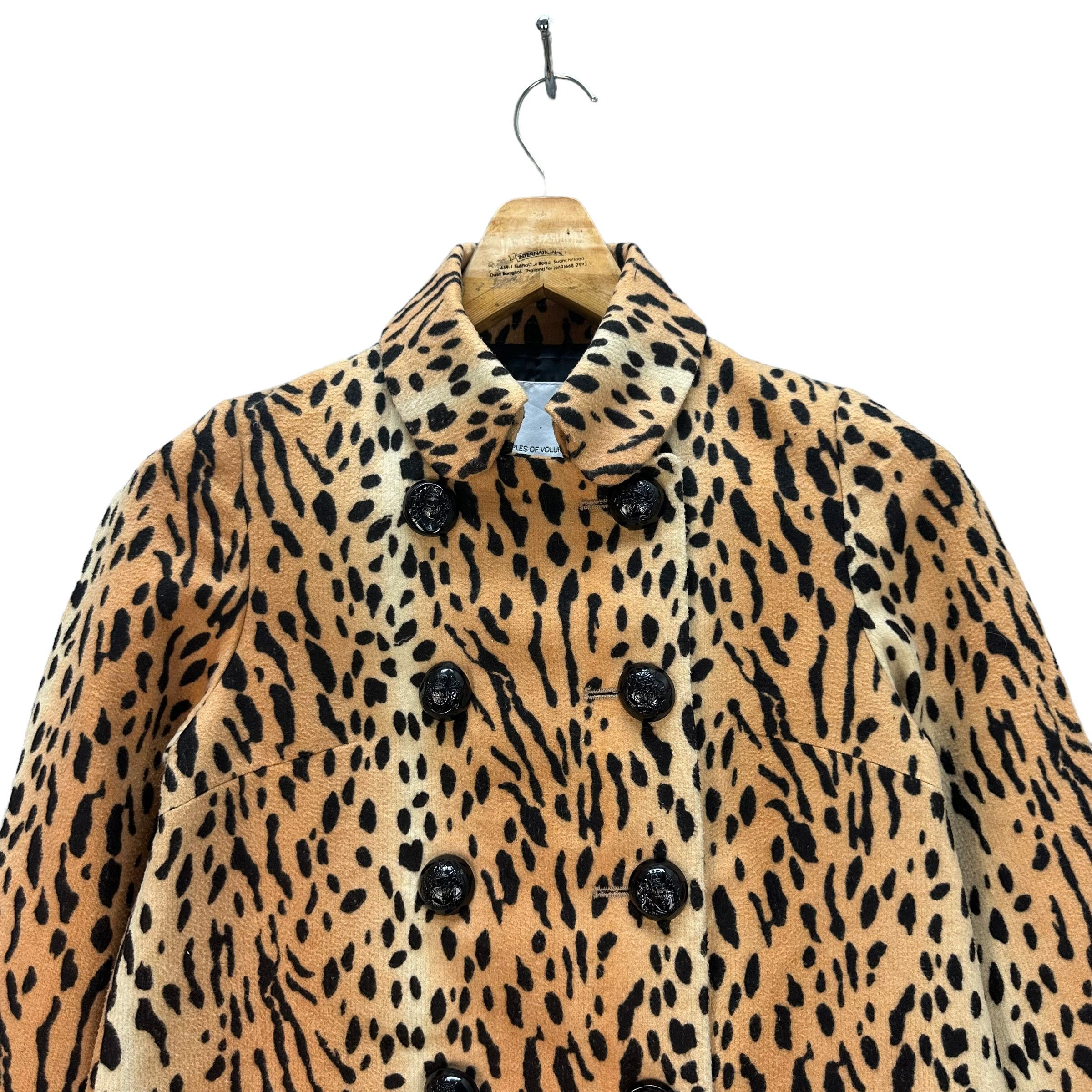 SLY SLY CHEETAH DOUBLE BREASTED COAT #8687-021 Size S / US 4 / IT 40 - 2 Thumbnail