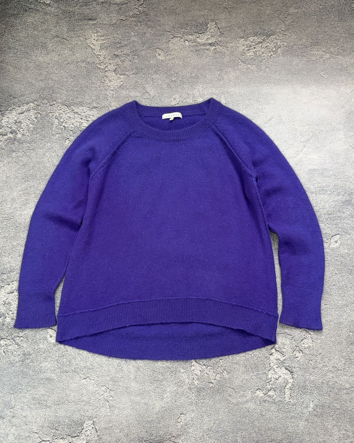 Sandro Sandro Paris Electric Purple Angora Fuzzy Knit Sweater Sz 3 Size US L / EU 52-54 / 3 - 1 Thumbnail