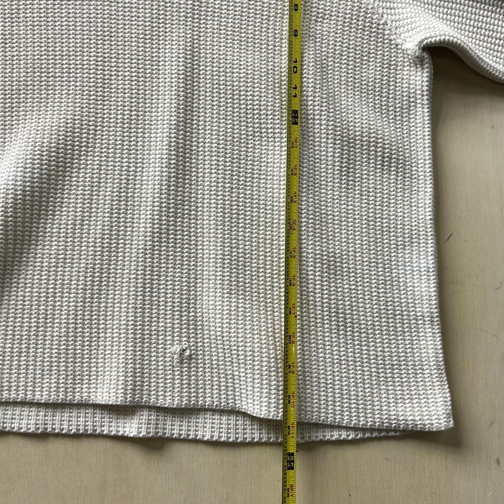 Vintage VINTAGE Blq & Company Sweater Womens One Size White Women Collared Waffle Knit Pullover Size ONE SIZE - 5 Thumbnail
