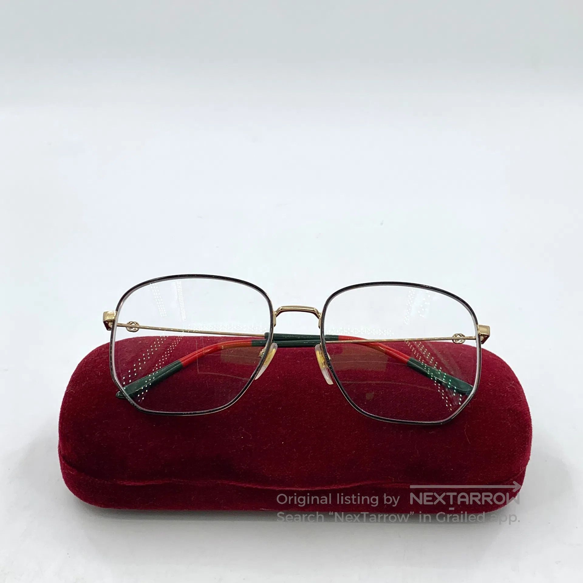 Gucci Guicci Black Square Transparent Lens Optical Glasses| Size ONE SIZE - 9 Thumbnail