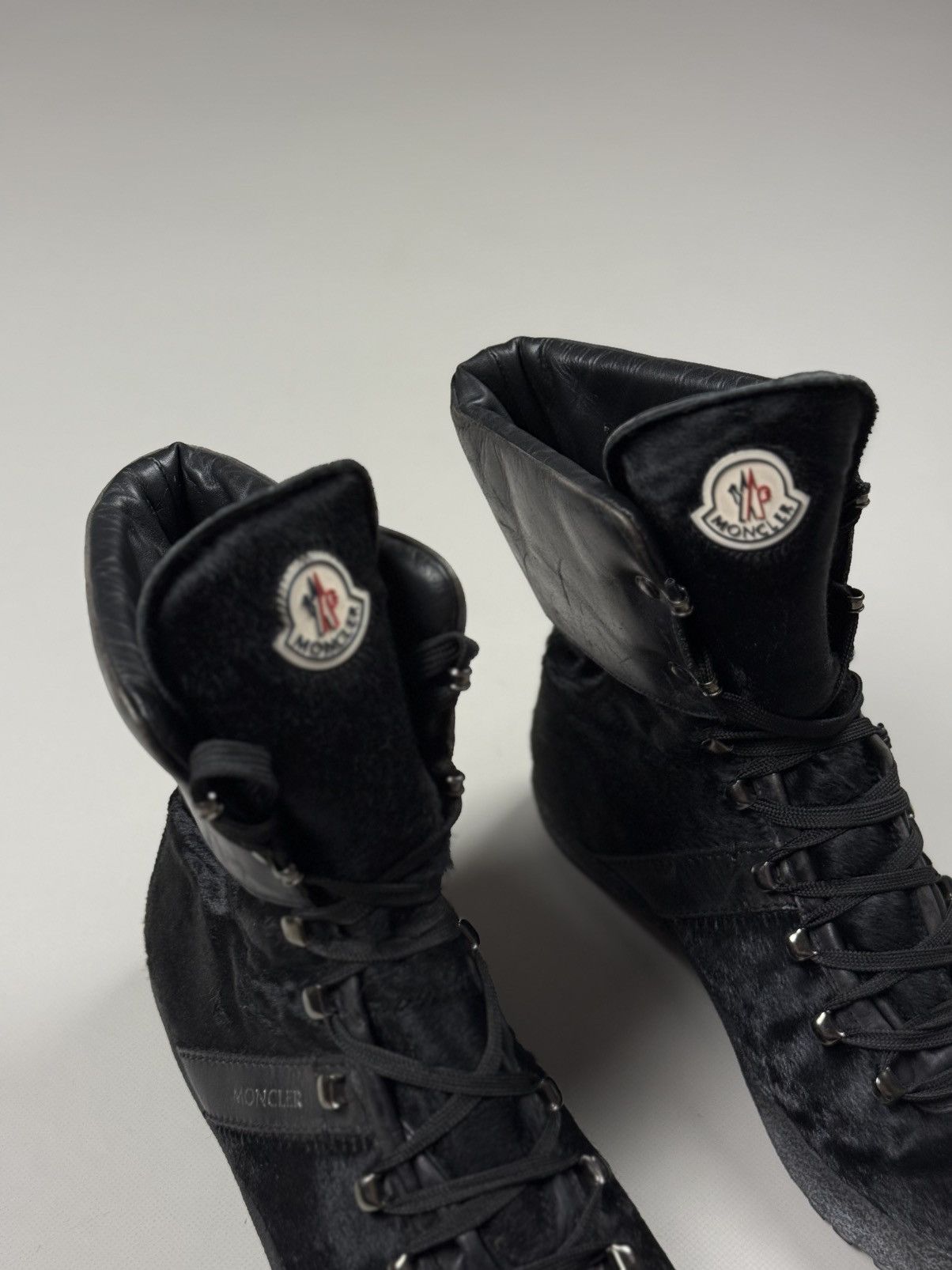 Moncler Moncler Pony Hair Unisex High Top Combat Boots Shoes Size 41 Size US 7 / EU 40 - 4 Thumbnail