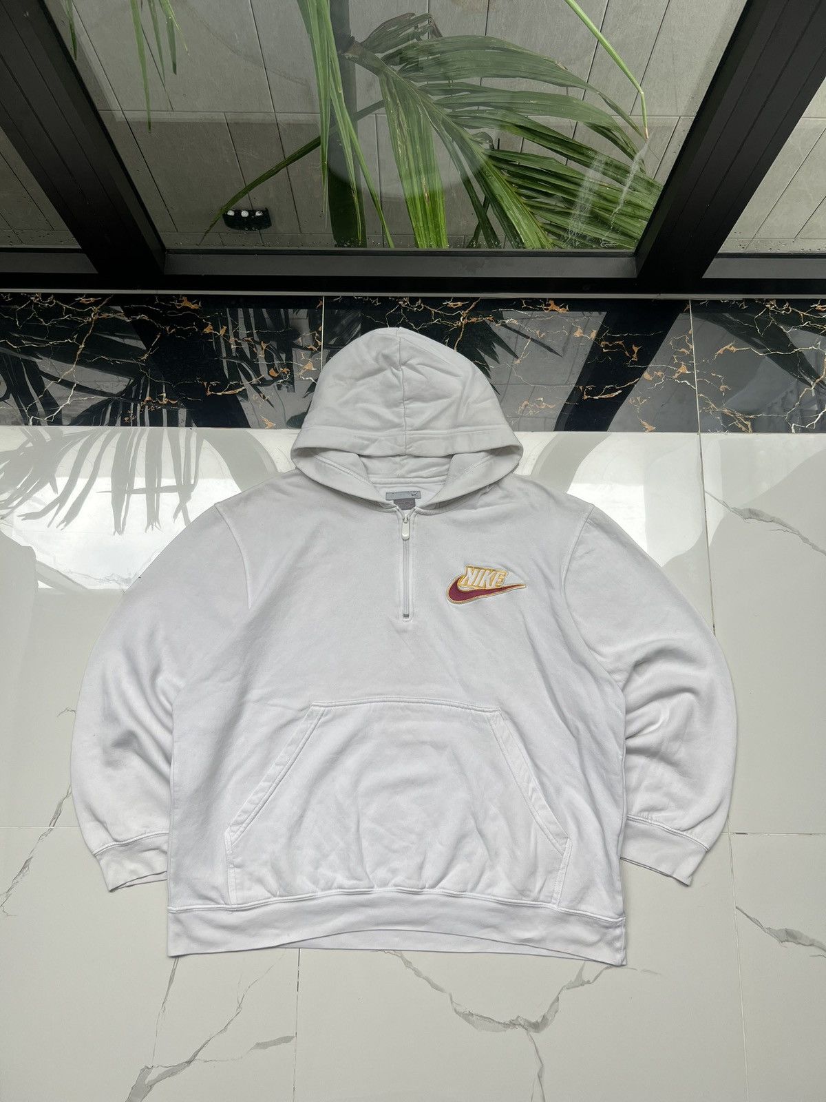 Nike 90s Nike Retro Logo Vintage 1/4 Zip Y2K Oversized Hoodie Size US L / EU 52-54 / 3 - 1 Thumbnail