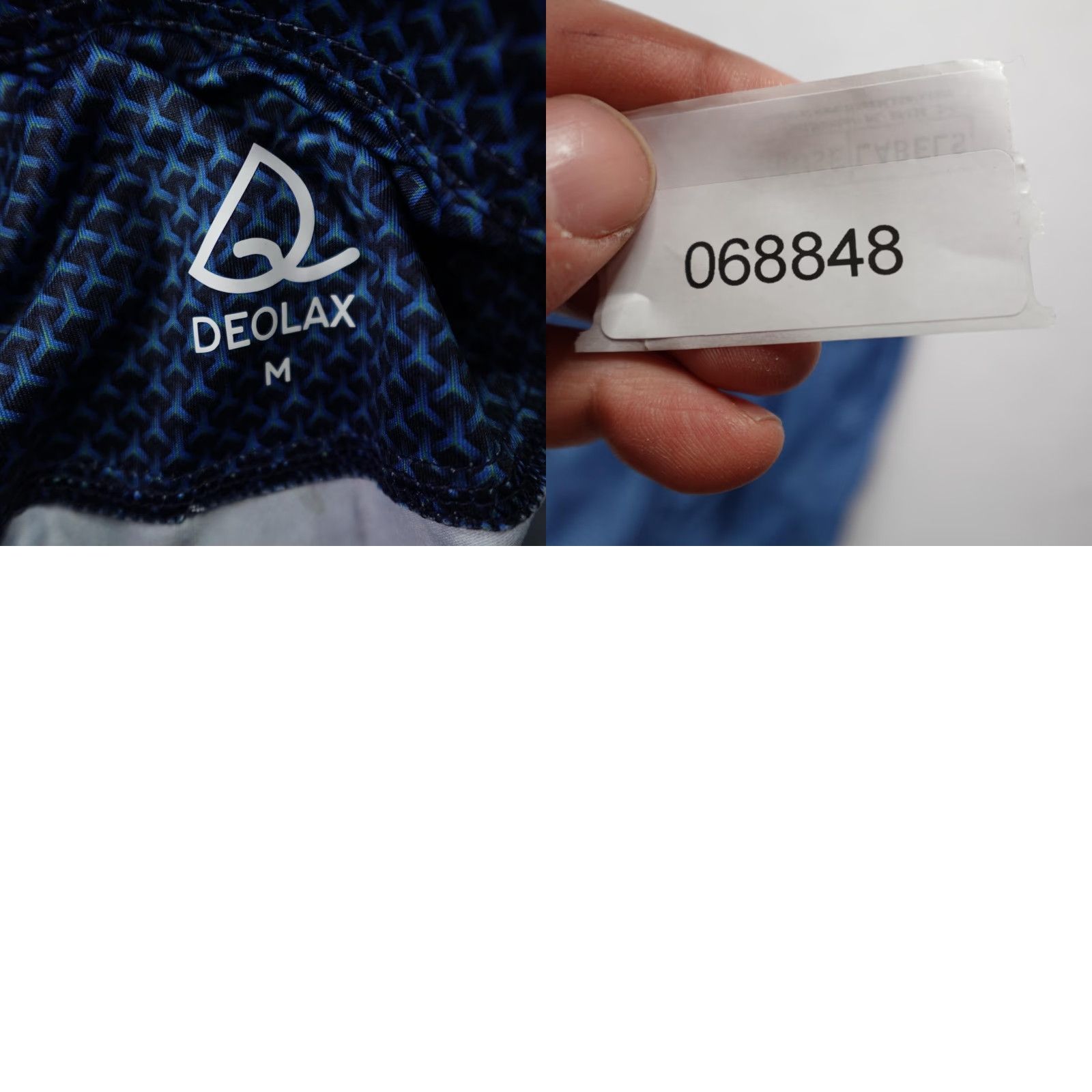 Vintage Deolax Polo Shirt Mens M Blue Geometric Print Performance Golf Stretch Flex Shirt Size US M / EU 48-50 / 2 - 8 Thumbnail