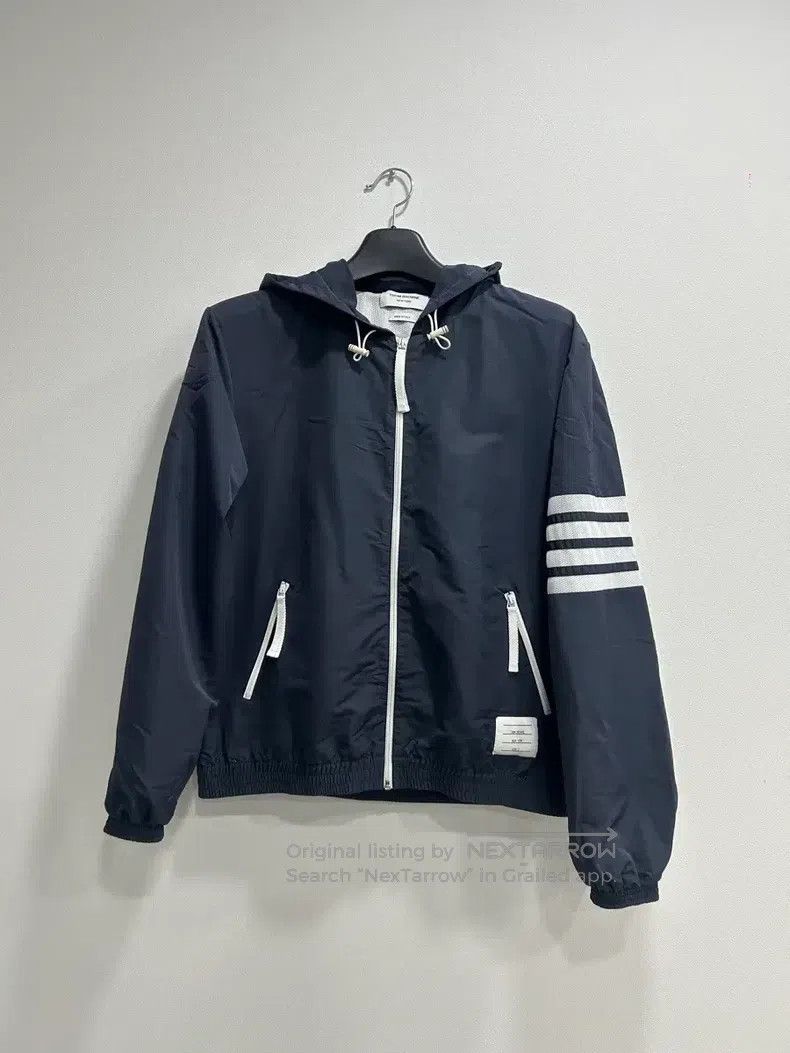 Thom Browne Thom Browne Windproof Top with Ribbed Cuffs, Navy Blue Size US M / EU 48-50 / 2 - 1 Thumbnail