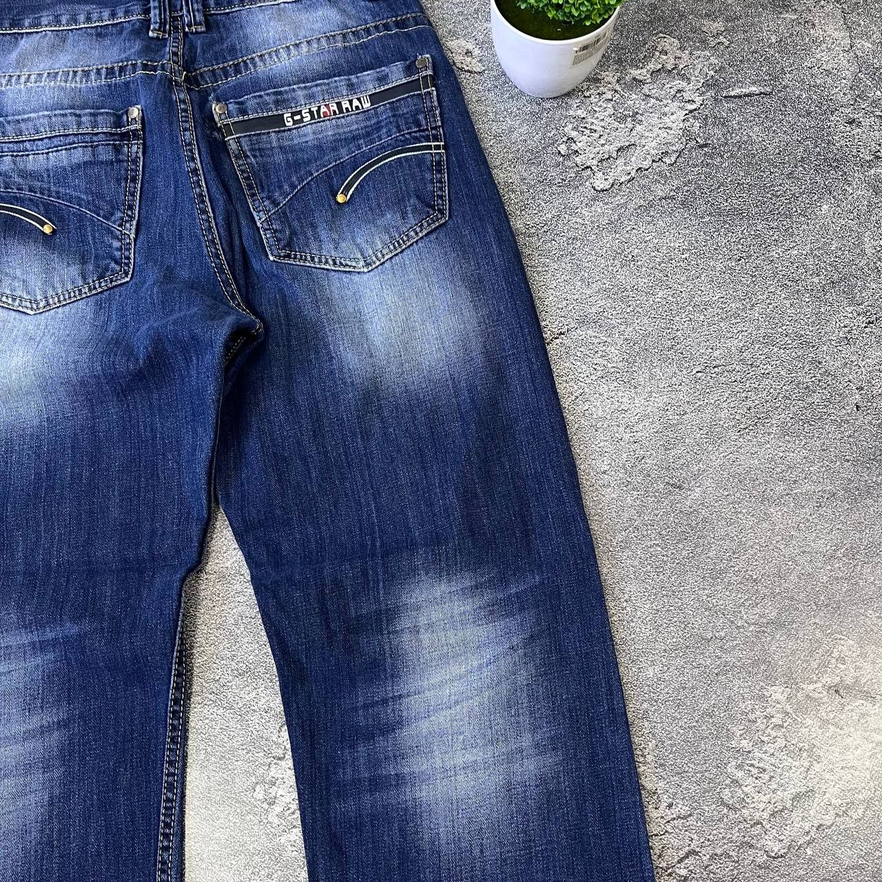 G-Star Vintage Big Logo G-Star Faded Jeans Distressed Thrashed Y2K Size US 33 - 12 Thumbnail