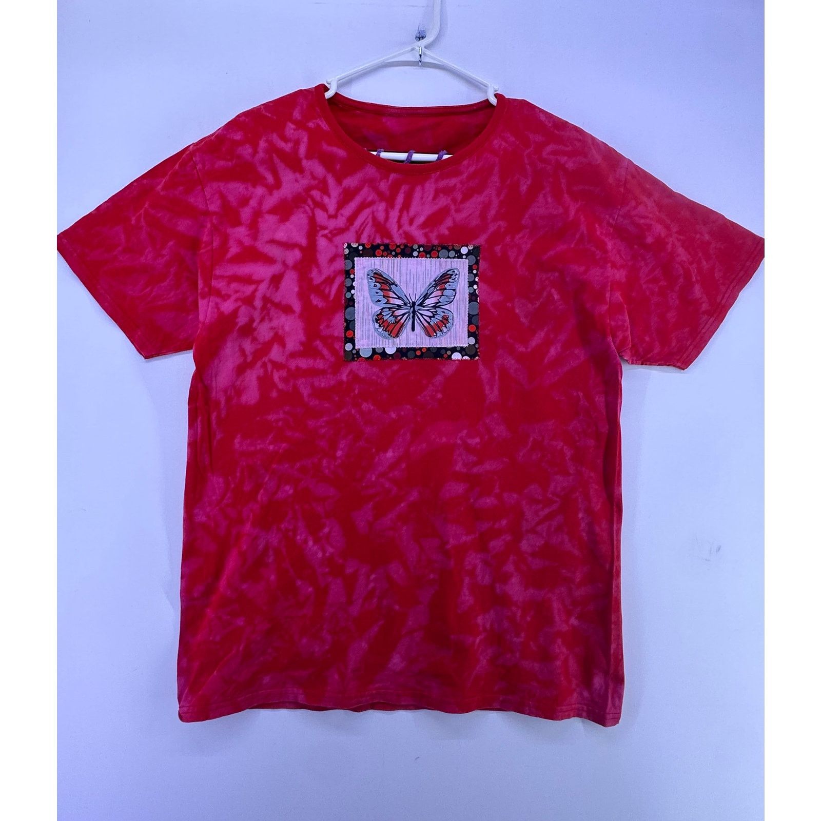 & Other Stories Framed Butterfly Red Tie Dye Shirt Size M/L Size M / US 6-8 / IT 42-44 - 2 Thumbnail