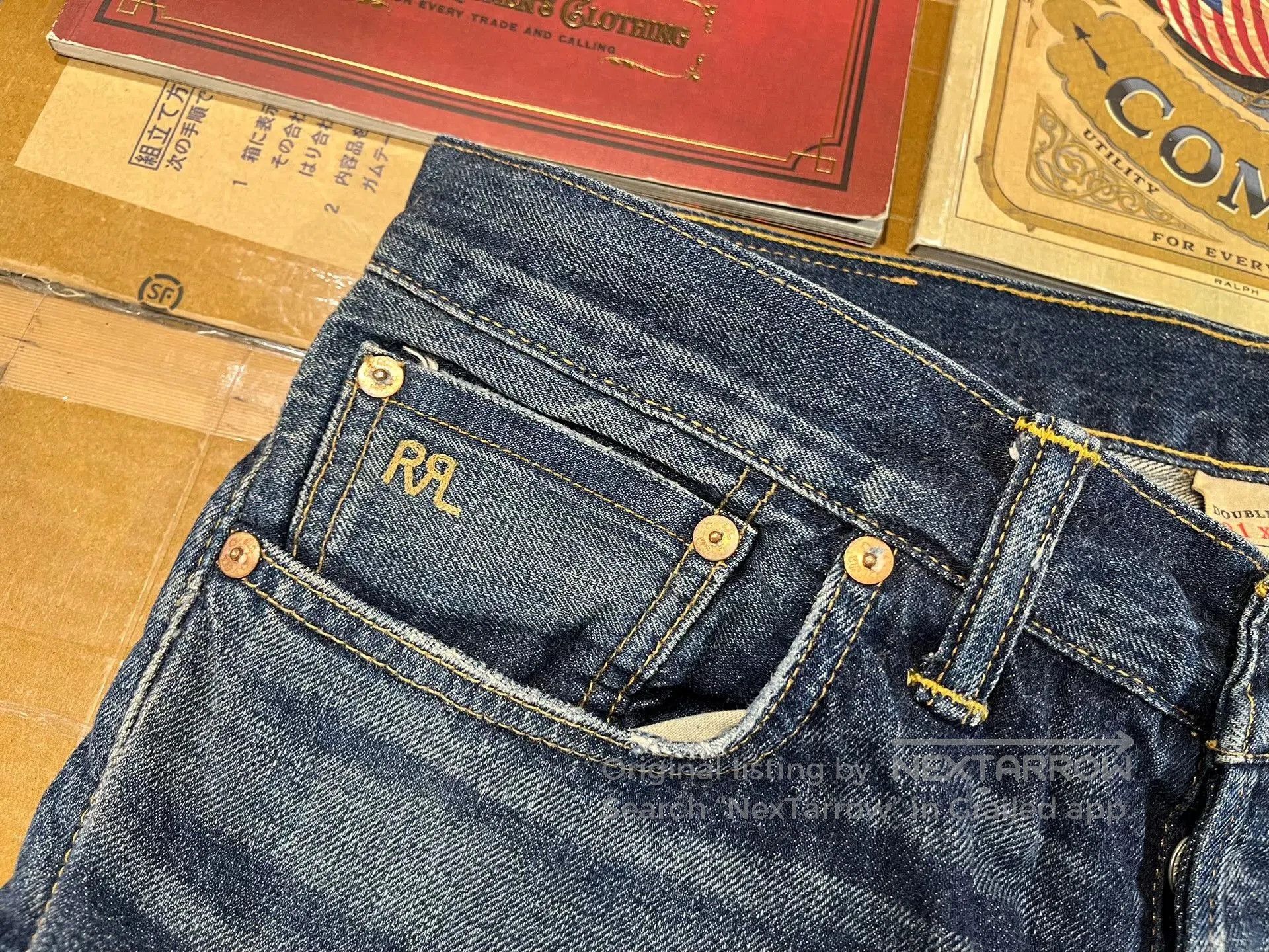 RRL Ralph Lauren RRL Distressed Patched Vintage Jeans. Size US 31 - 7 Thumbnail