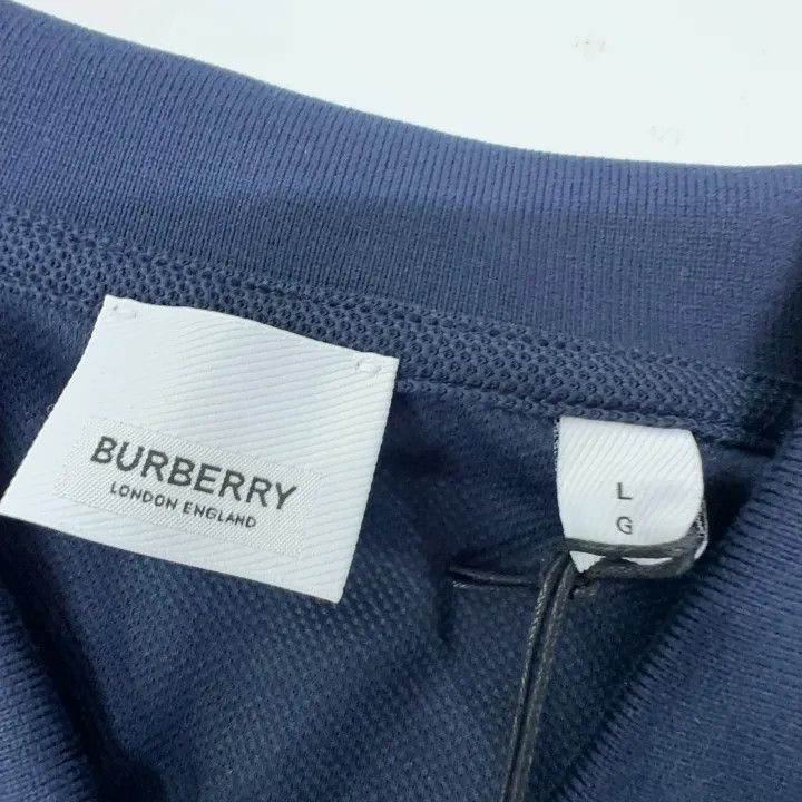 Burberry Burberry Burberry Navy Blue Embroidered Logo Polo Shirt-25 Size US L / EU 52-54 / 3 - 8 Thumbnail