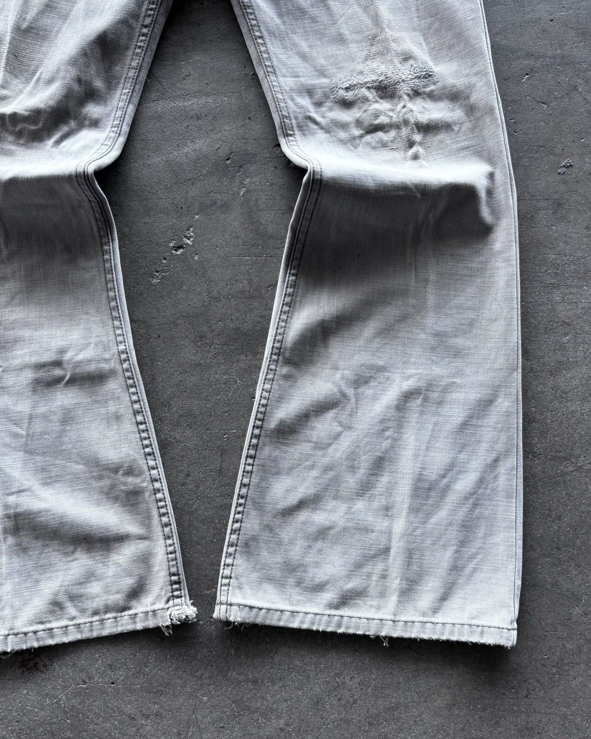 If Six Was Nine × Japanese Brand × Le Grande Bleu (L.G.B.) Emba Ifsixwasnine Lgb Style Grey Flared Denim Pants Size US 29 - 2 Thumbnail