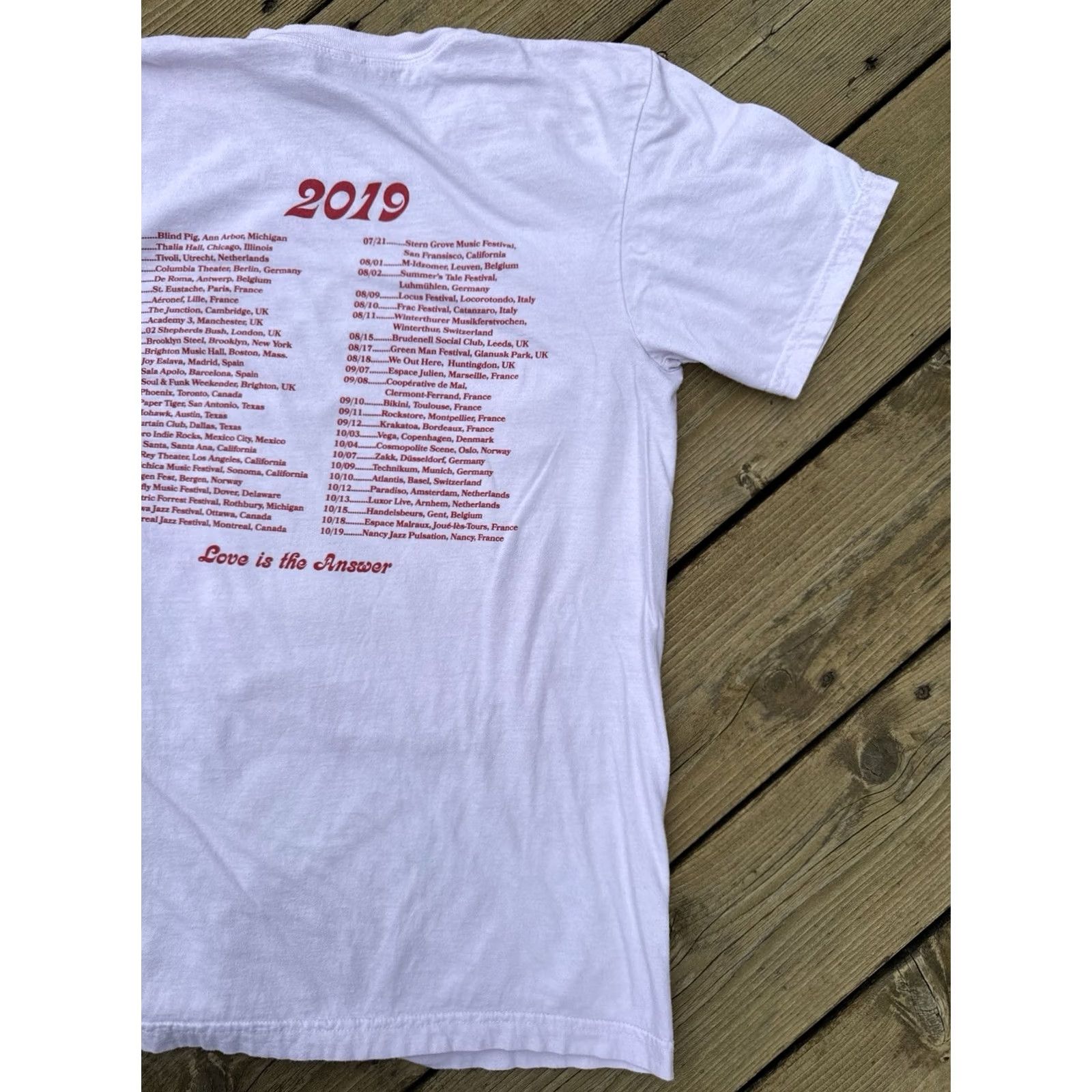Lee Lee Fields It Rains Love Tour T Shirt Soul Funk Band White S Mens Size US S / EU 44-46 / 1 - 7 Thumbnail