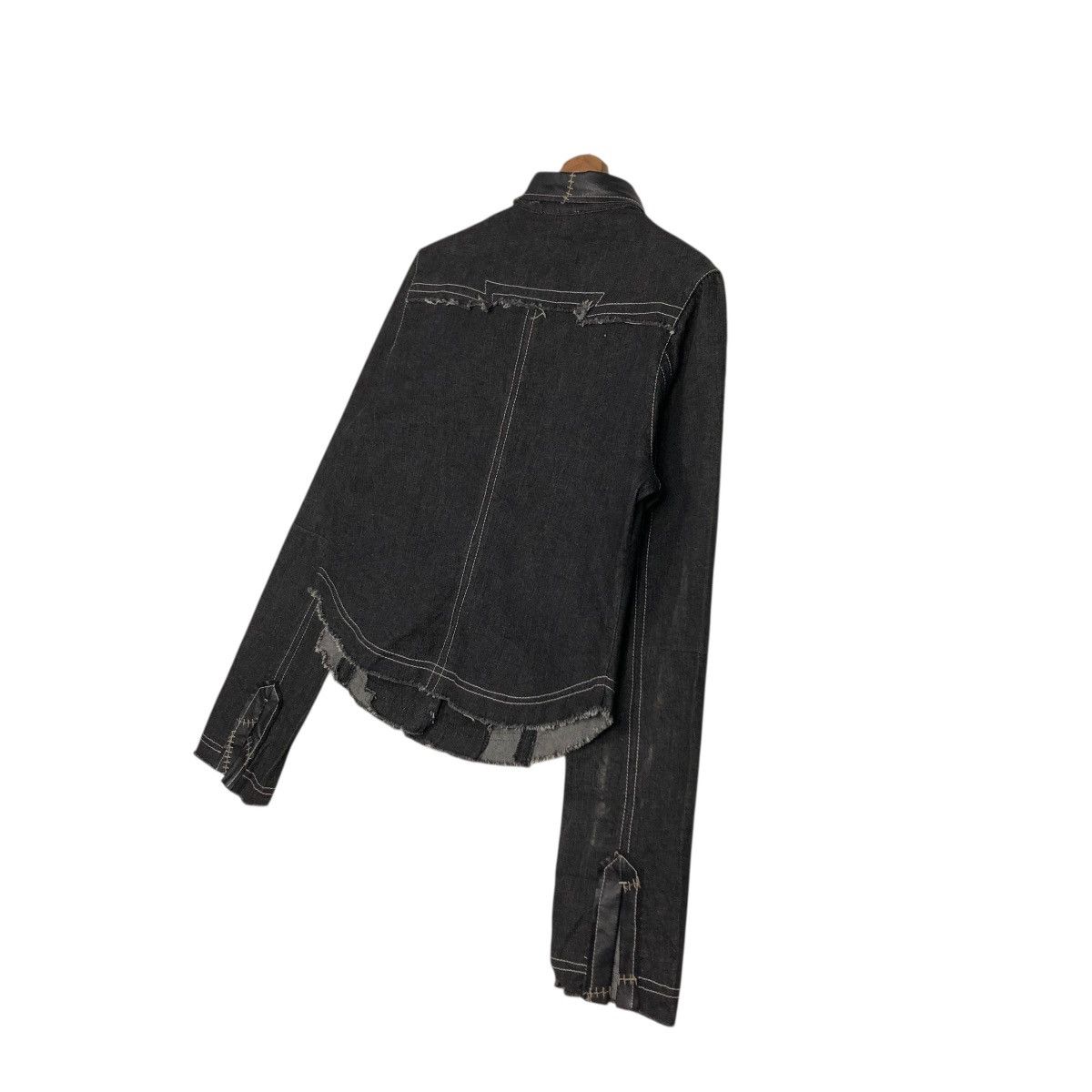 Japanese Brand 🔥VINTAGE CROPPED DENIM BIKER JACKET CARLOPIK ISSEY MIYAKE Size M / US 6-8 / IT 42-44 - 12 Thumbnail