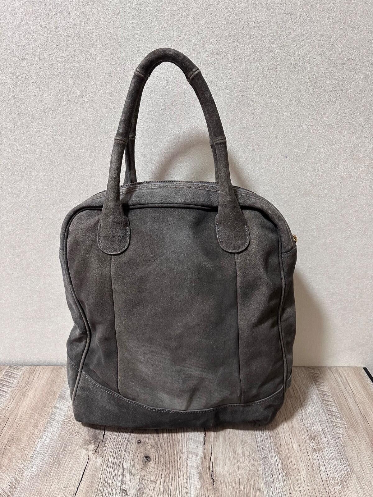 Diesel Diesel Grey Suede Leather Handbag Medium/Large Size ONE SIZE - 8 Thumbnail