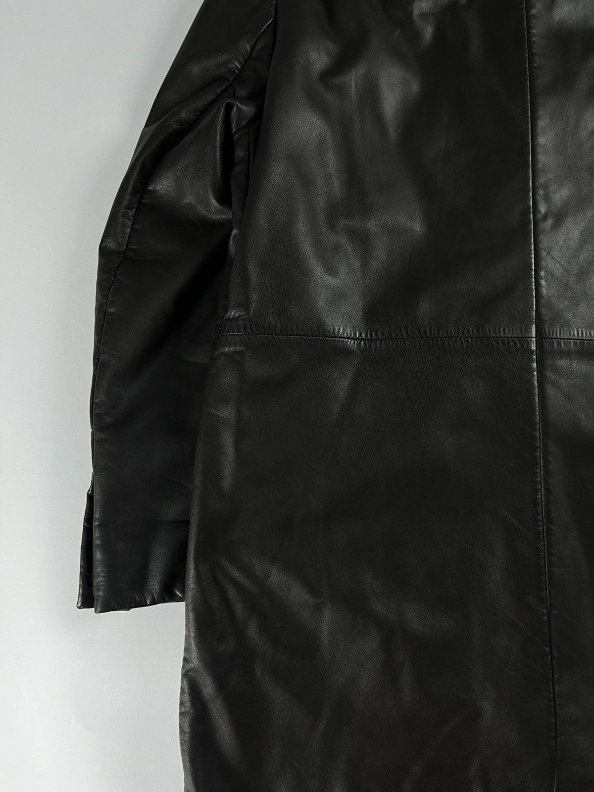 Prada Prada Belted Premium Leather Long Jacket FW 1999 Size US L / EU 52-54 / 3 - 11 Thumbnail