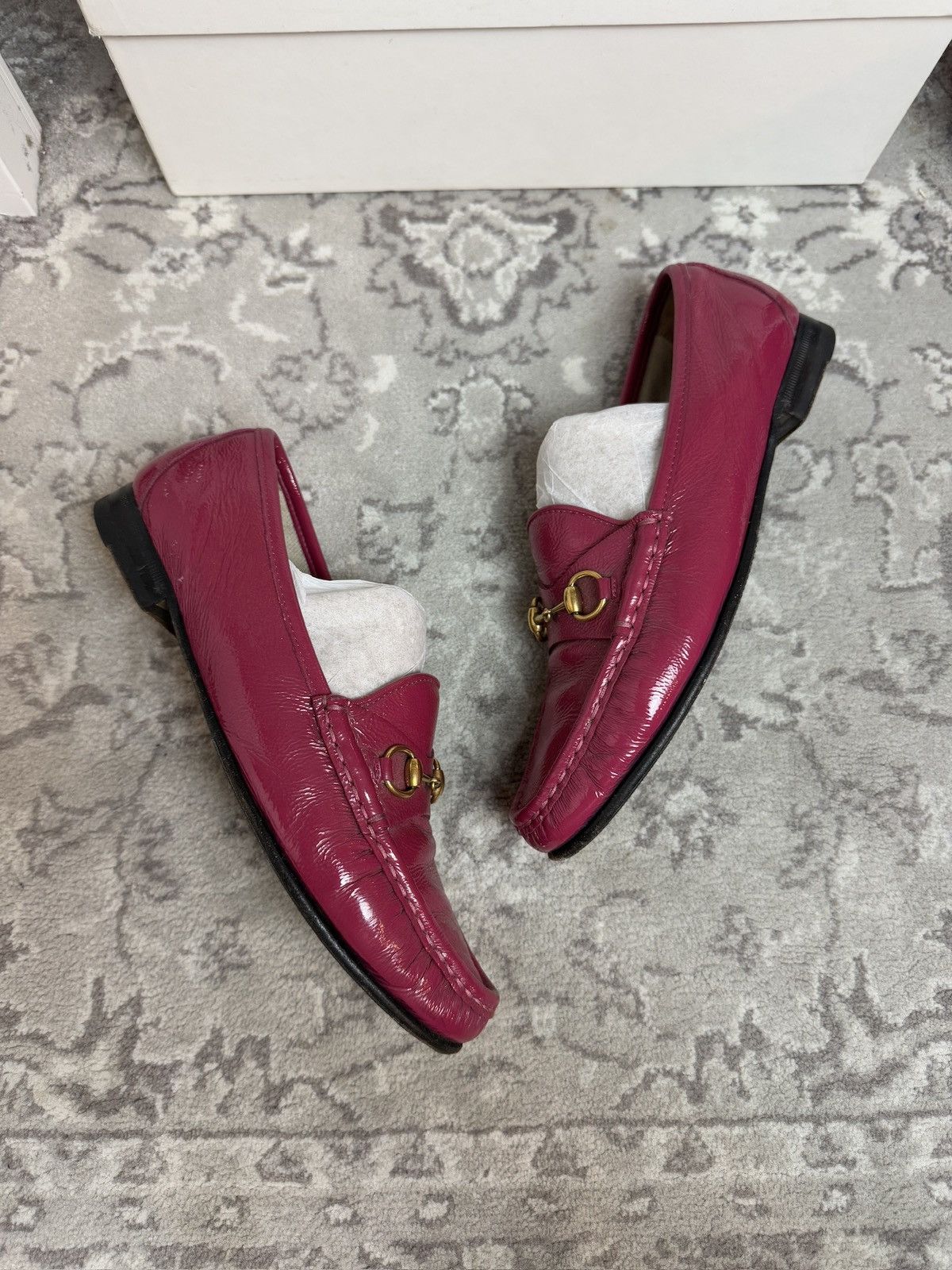 Designer × Gucci × Vintage Vintage 90s Gucci leather loafers flats shoes US7 luxury y2k Size US 7 / IT 37 - 5 Thumbnail