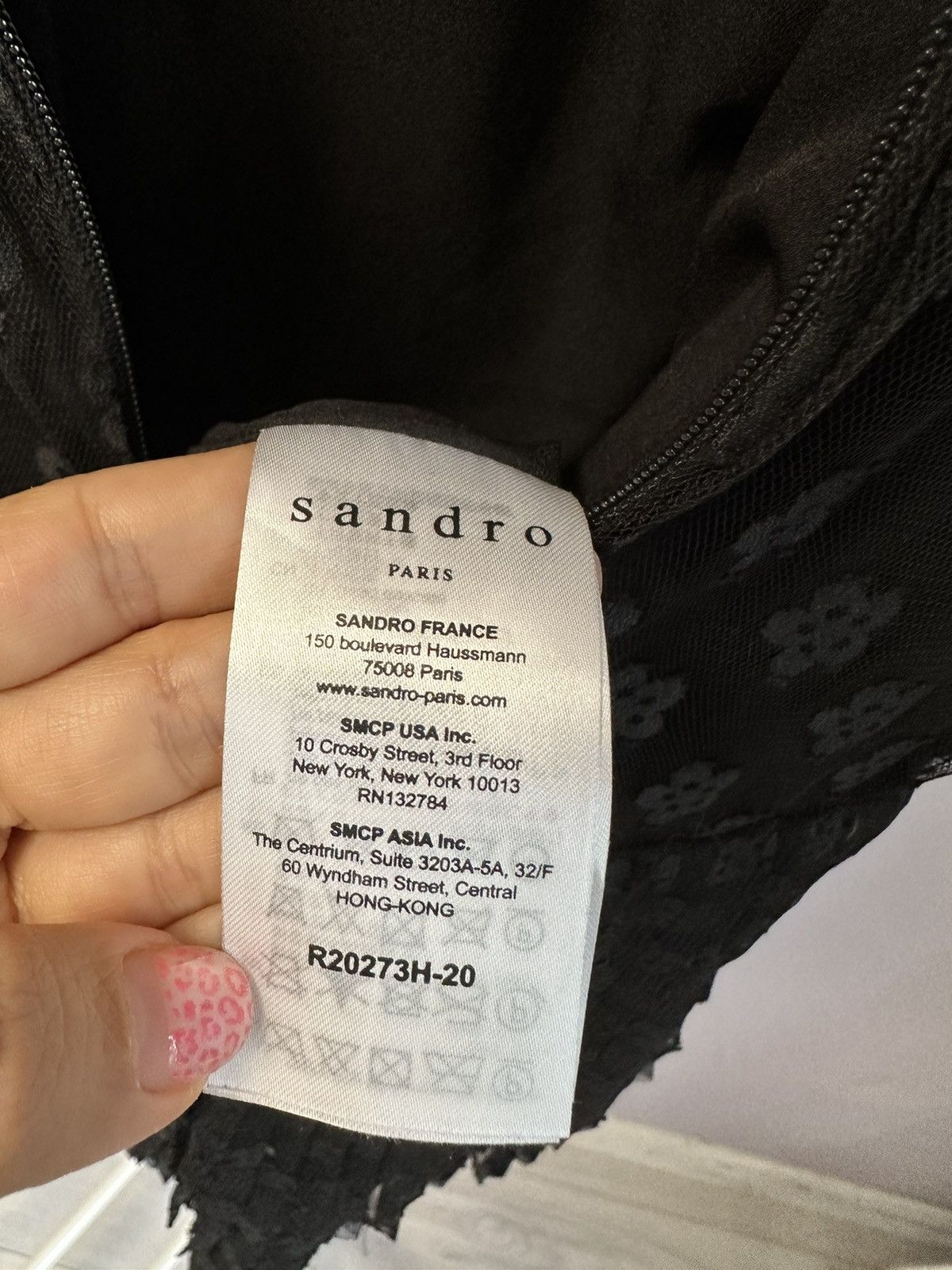 Designer × Sandro Sandro Floral-lace tiered dress Black Size XS / US 0-2 / IT 36-38 - 12 Thumbnail