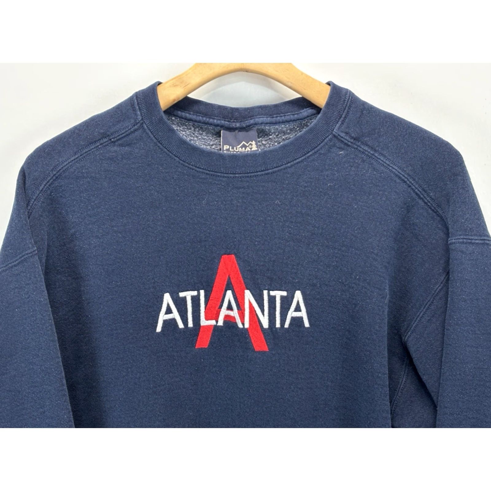 Vintage VINTAGE Pluma Sweatshirt Sweatshirt 2XL Adult Navy Blue Embroidered Crew Neck 90s Y2K Mens Size US XXL / EU 58 / 5 - 2 Thumbnail