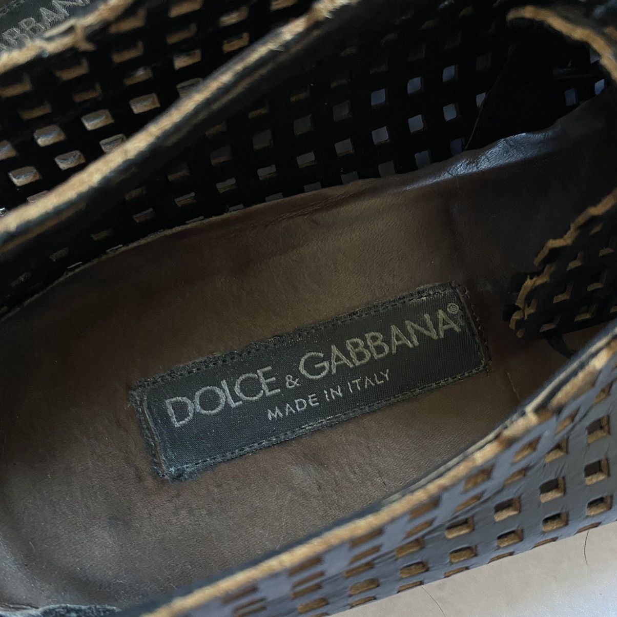 Dolce & Gabbana Archive Vintage Dolce Gabbana Leather Avant-Garde Shoes Size US 11 / EU 44 - 9 Thumbnail