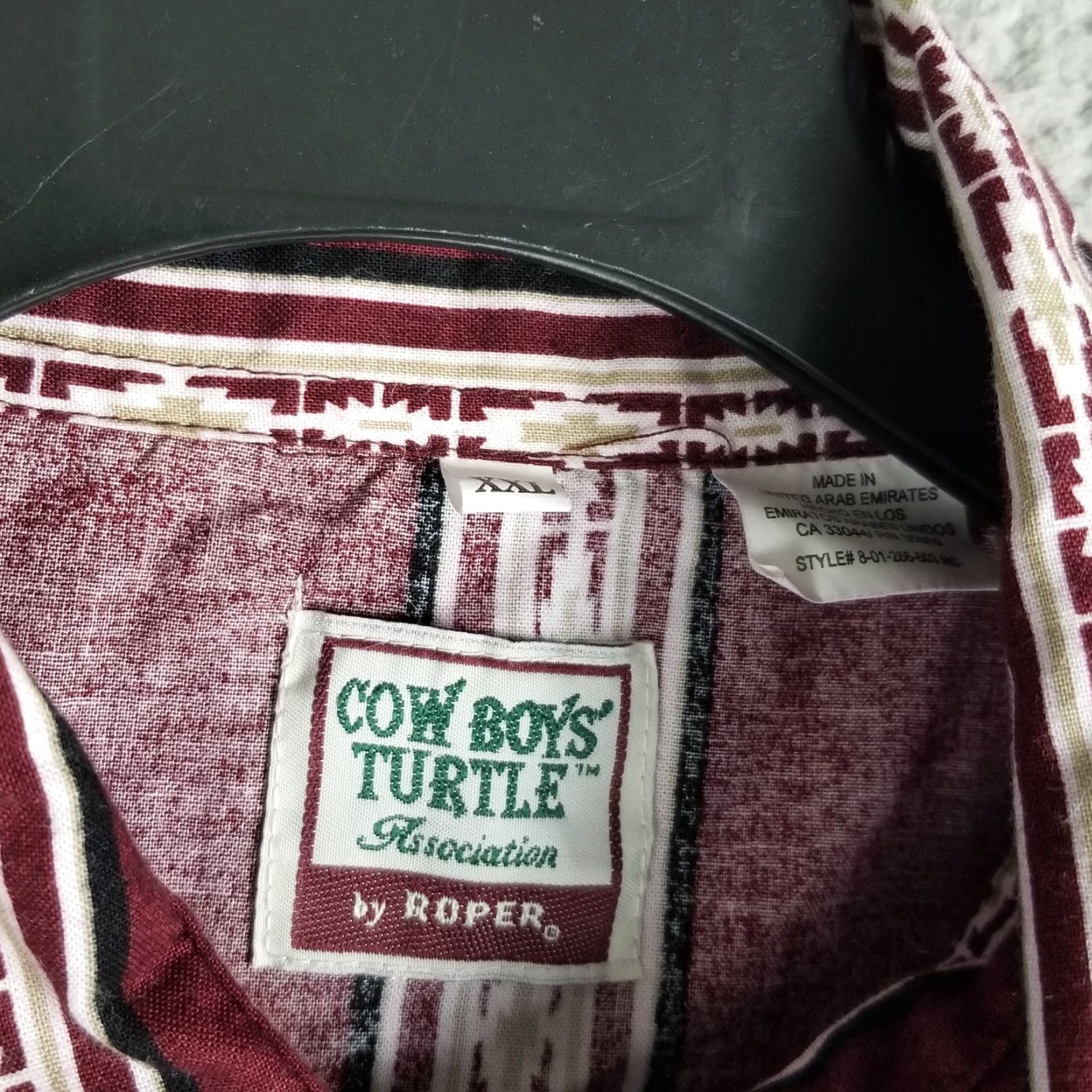 Roper VINTAGE Cowboys’ Turtle Association Shirt Men 2XL Button-Up Collared Aztec Southwestern 90s Red Shirt Mens Size US XXL / EU 58 / 5 - 7 Thumbnail