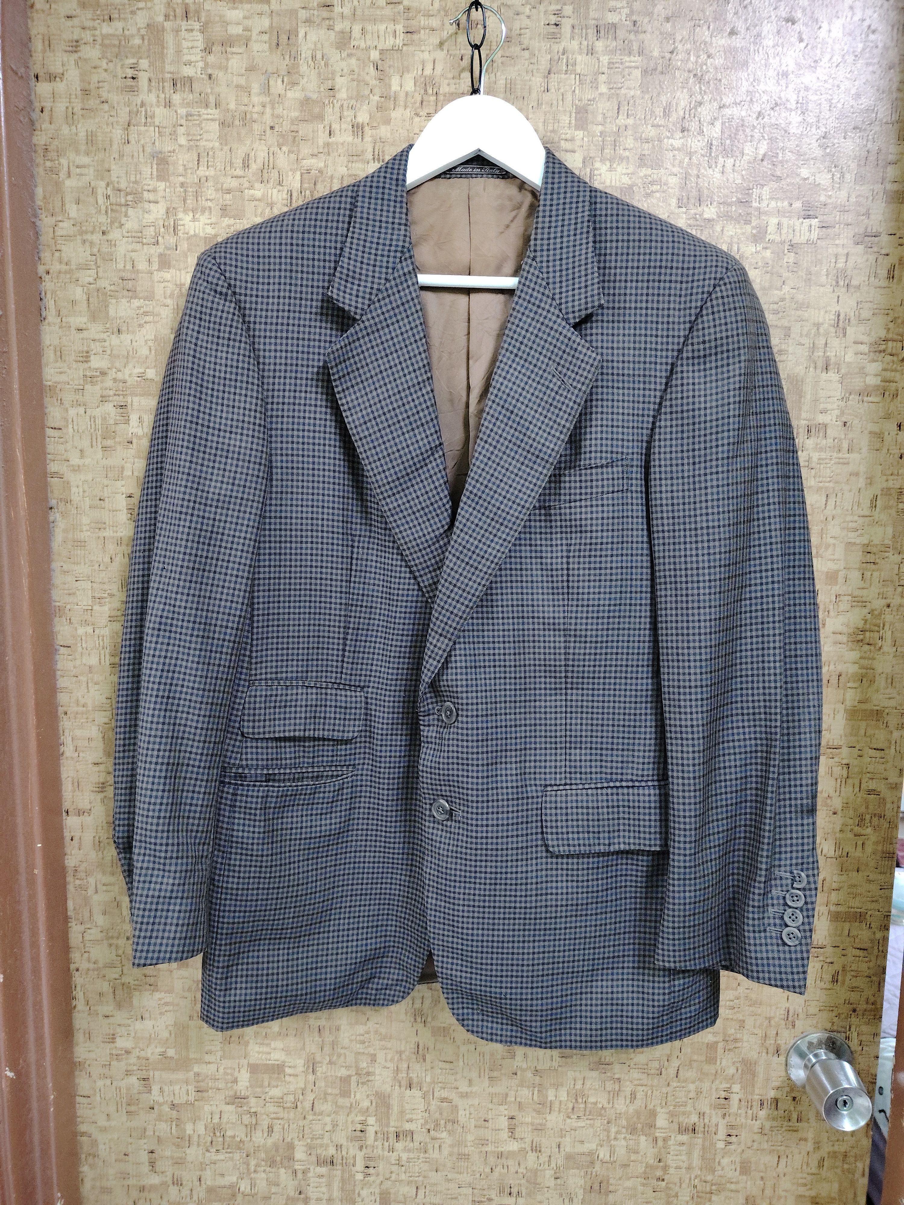 Alfred Dunhill Dunhill Wool Plaid Super 100's Fine Worsted Coat Blazer Size US M / EU 48-50 / 2 - 10 Thumbnail