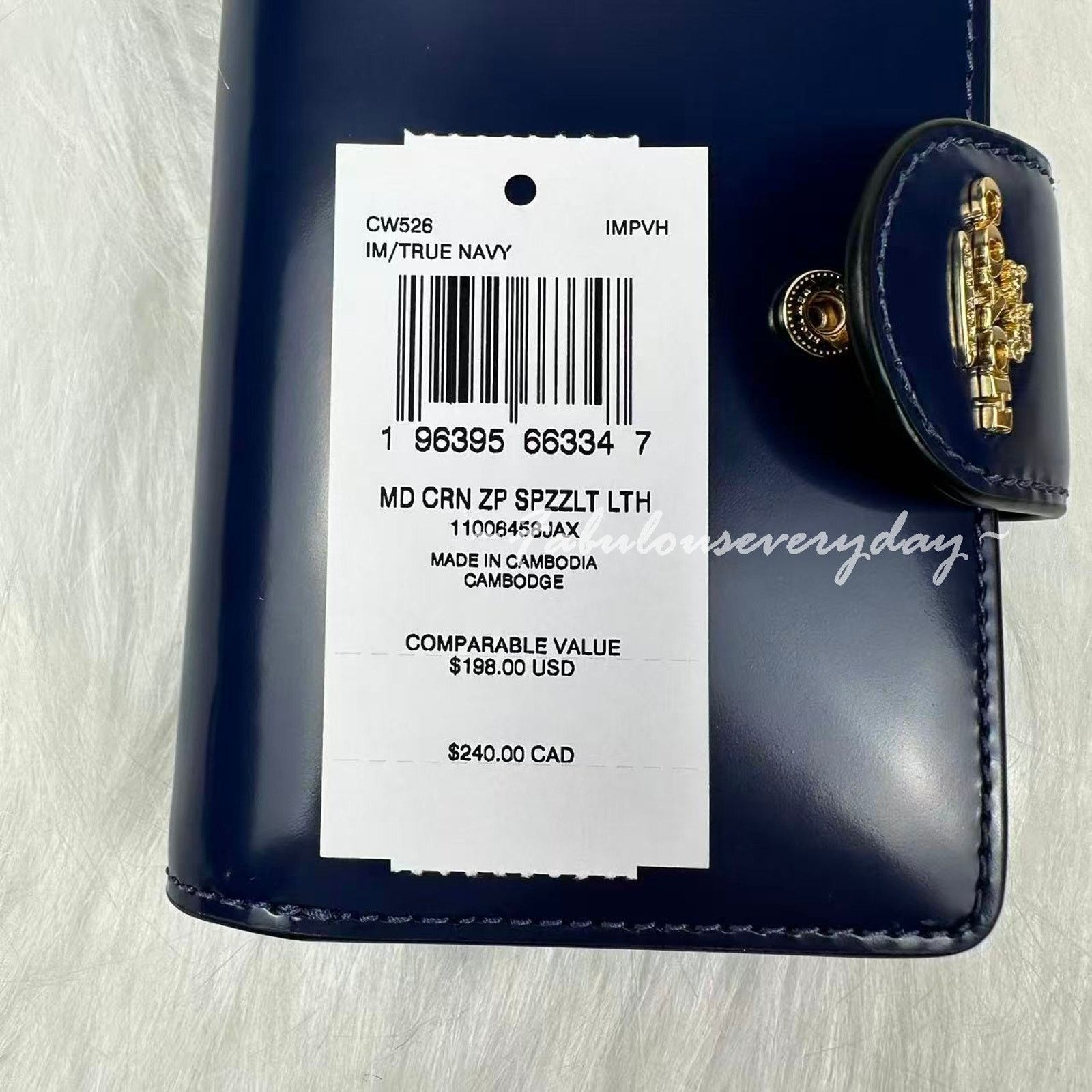 Coach Coach Medium Corner Zip Wallet In Leather/Gold/True Navy Size ONE SIZE - 4 Thumbnail