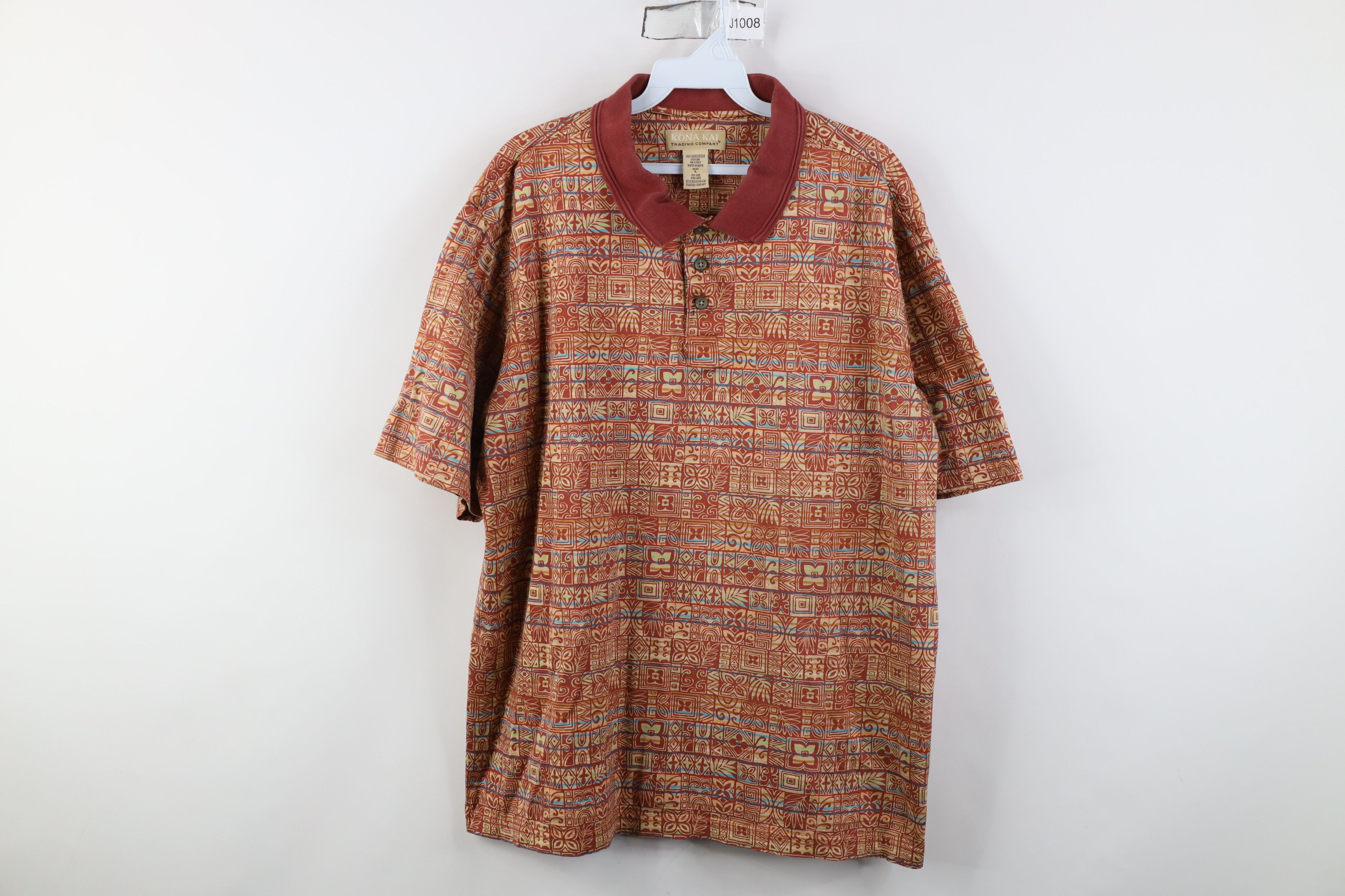 Vintage Vintage 90s Y2K Streetwear Flower Hawaiian Golf Polo Shirt Size US L / EU 52-54 / 3 - 1 Thumbnail