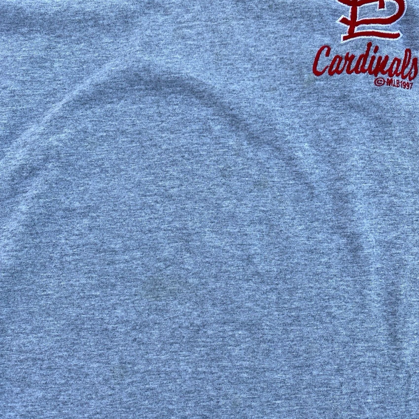 Pro Player VINTAGE Pro Player T-Shirt St Louis Cardinals 90s Embroidered V-Neck XL Gray Mens Size US XL / EU 56 / 4 - 5 Thumbnail