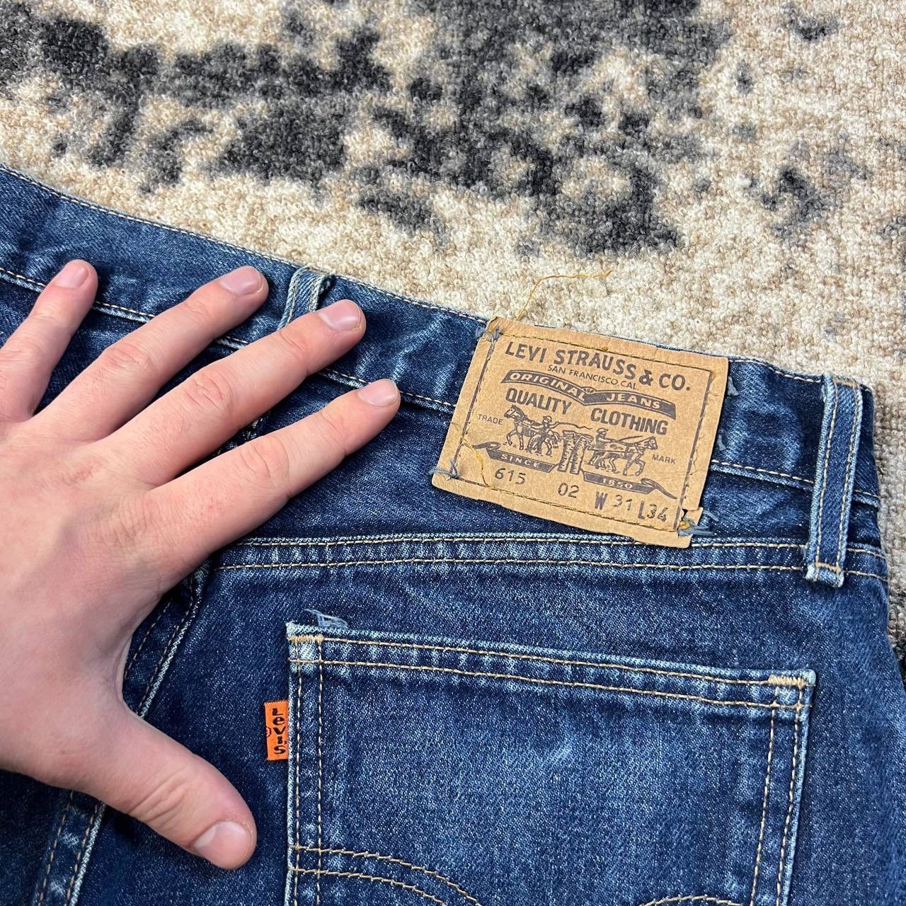 Levi's 615 Levis Vintage Orange Tab Distressed Style Denim Jeans Size US 31 - 5 Thumbnail