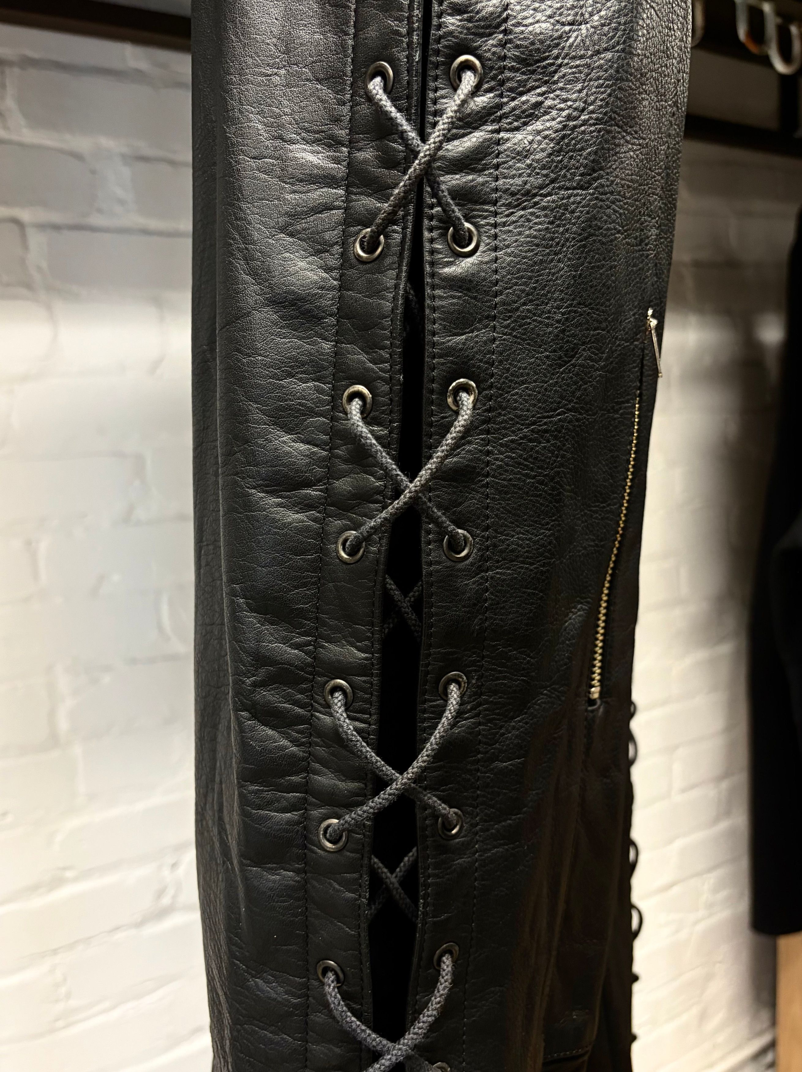Jean Paul Gaultier Vintage 1980’s Jean Paul Gaultier Leather Bondage Pants Size US 28 / EU 44 - 2 Thumbnail
